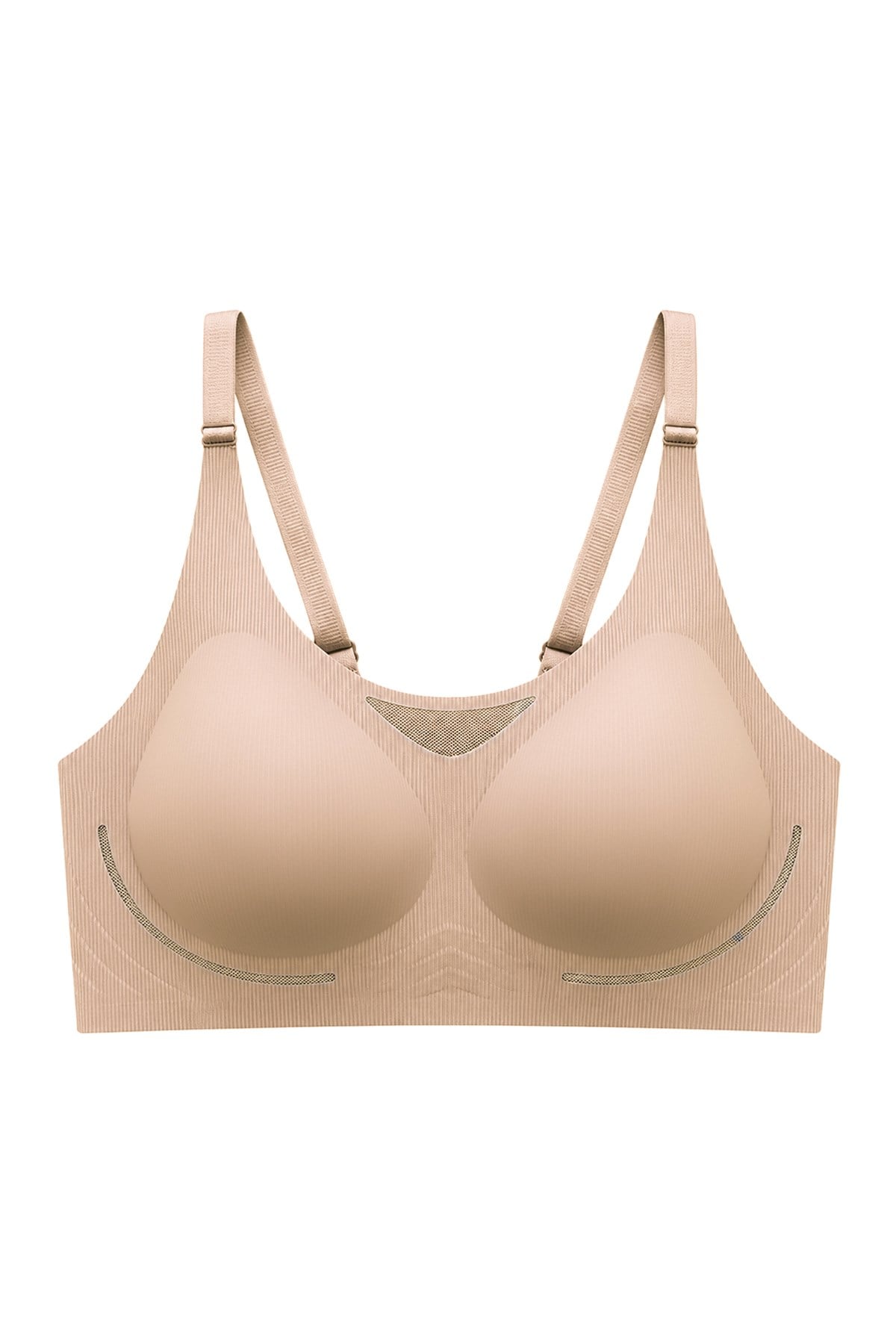 Seamless Bra - Avena | Ten Lazer Kesim Balensiz Çizgi Dokulu Tül Detaylı Kadın Sütyen