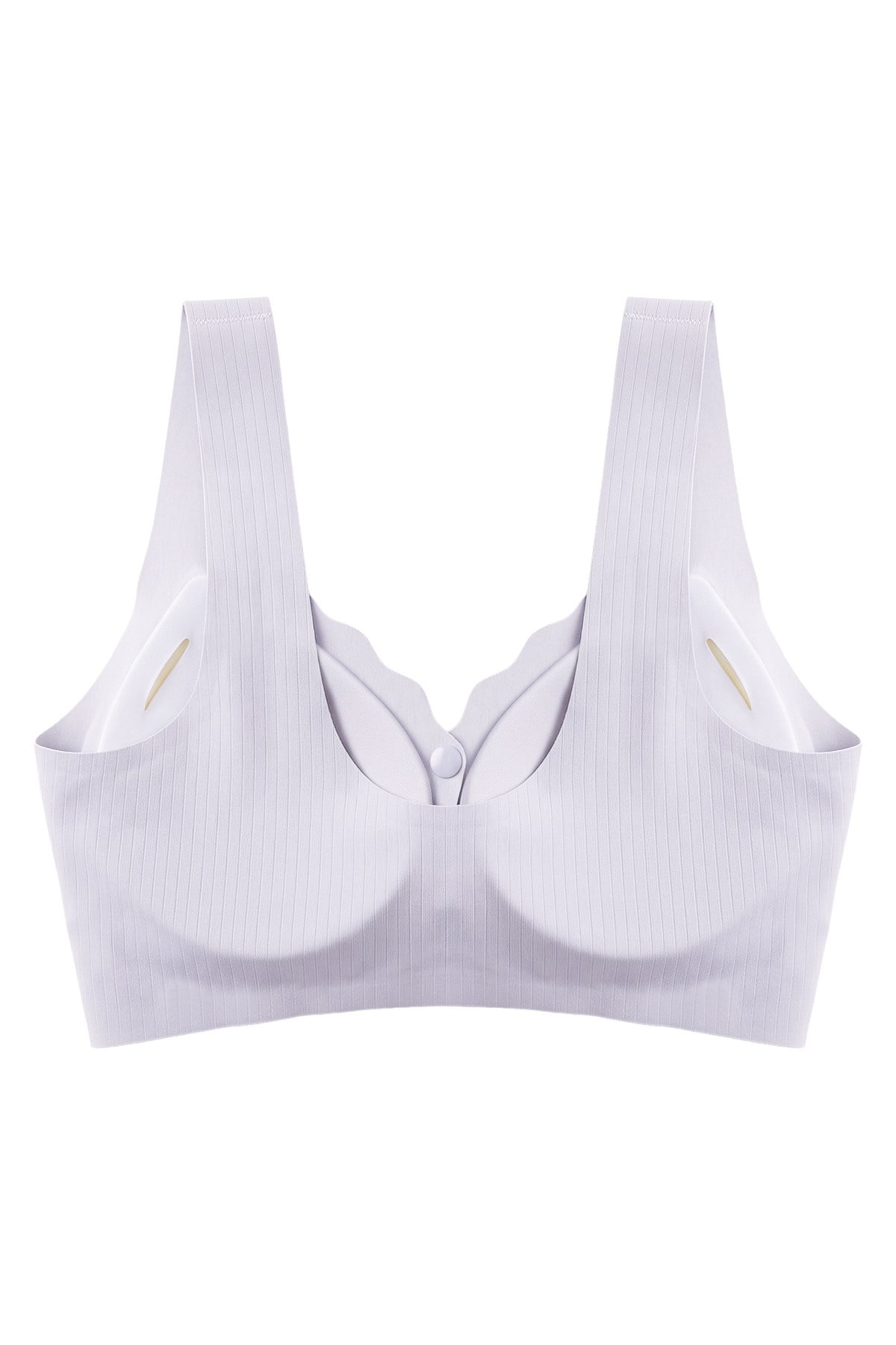 Seamless Bra - Feel | Lila Lazer Kesim Çizgi Detaylı Önü Açılabilir Dikişsiz Kadın Sütyen