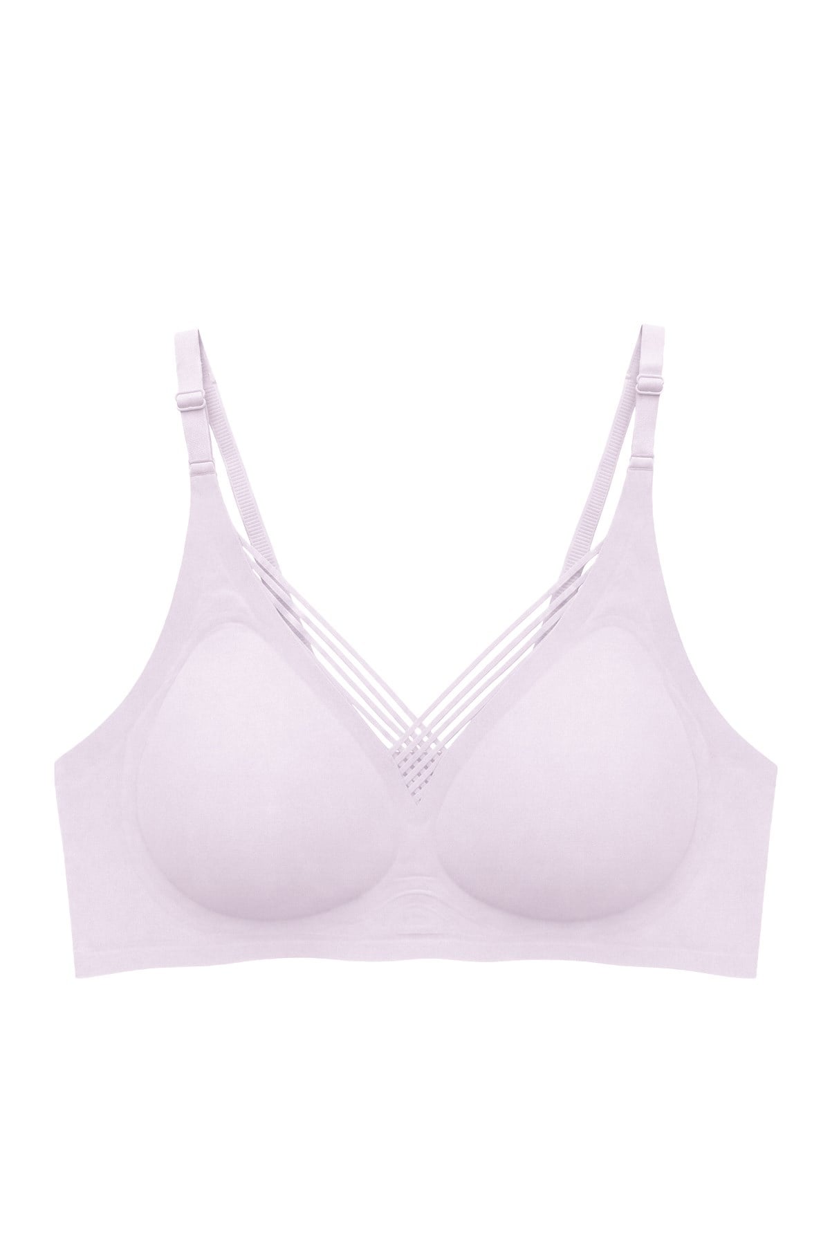 Seamless Bra - Lucent | Lila Lazer Kesim Balensiz Ön Çapraz Şerit Detaylı Kadın Sütyen