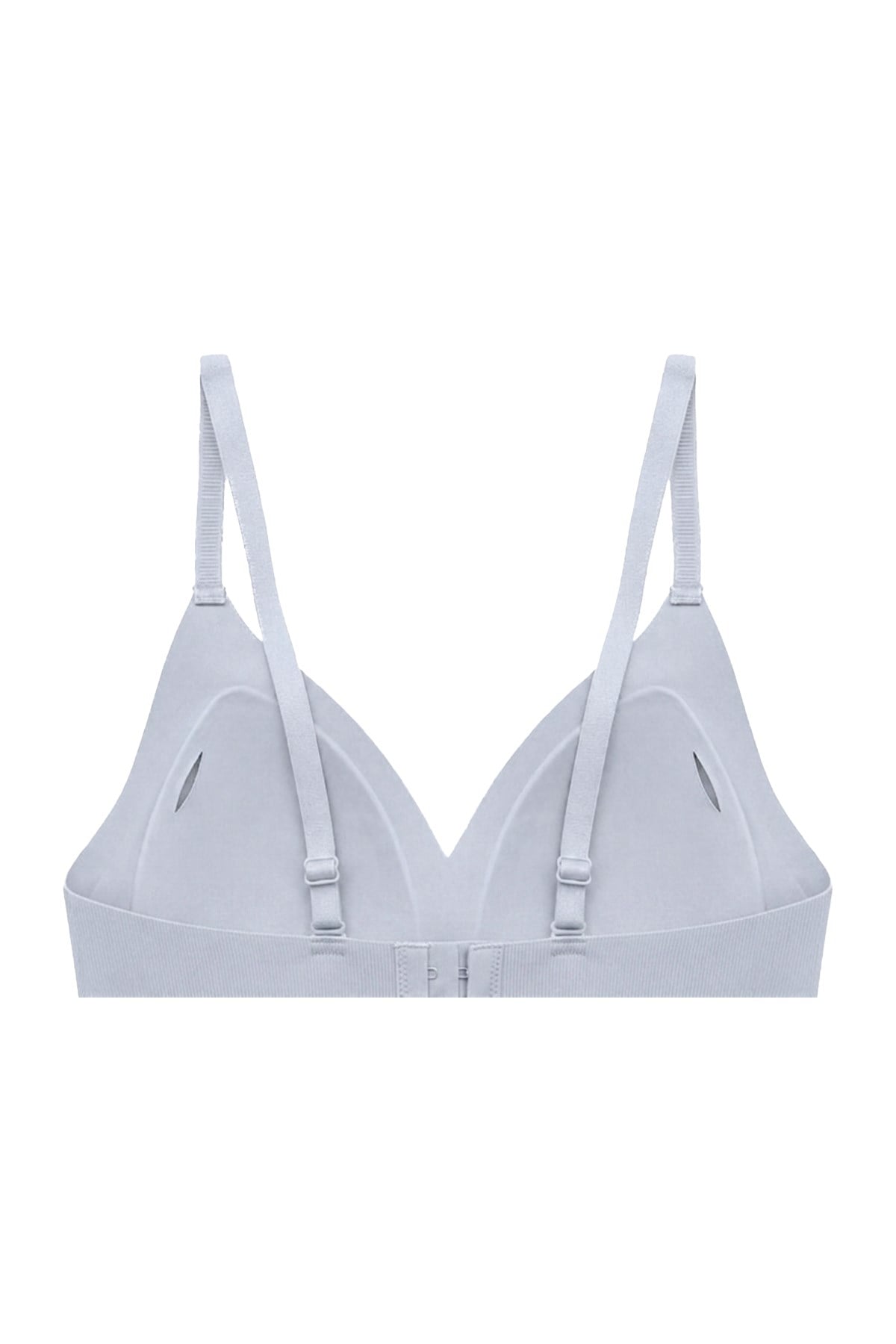 Seamless Bra - Velour | Gri Lazer Kesim Balensiz Üçgen Form Dikişsiz Kadın Sütyen