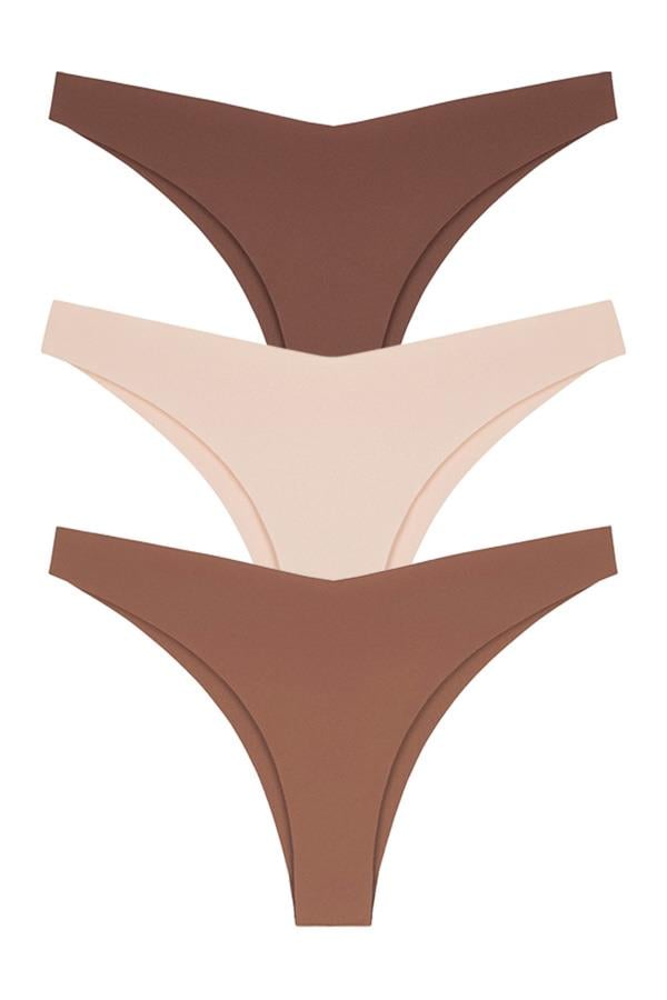 Lazer Kesim Kadın Brezilya Külot 3lü Paket-3