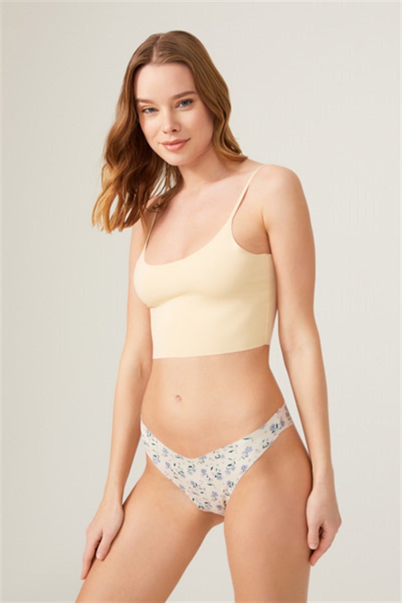 Basic Lazer Kesim Desenli Kadın Brezilya Külot 6lı Paket