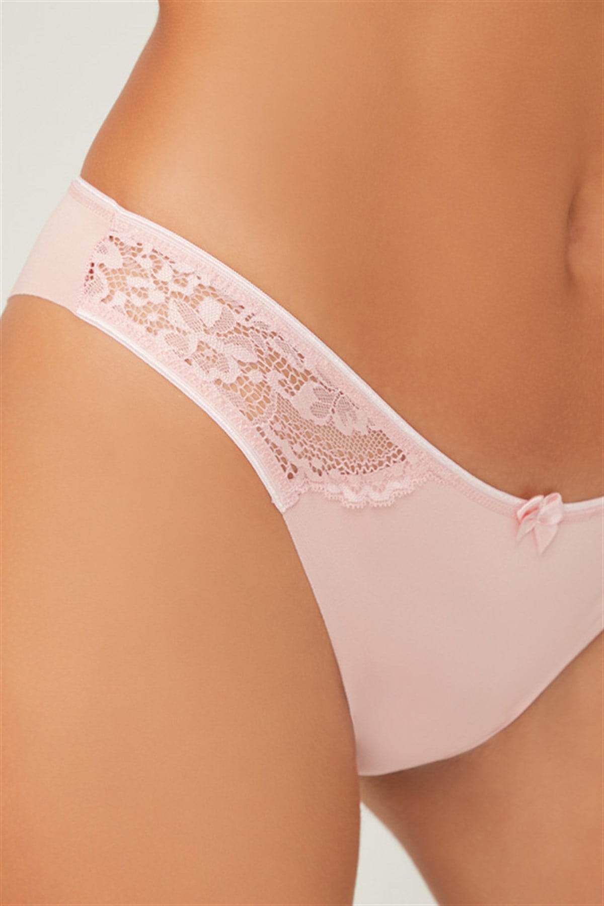 Basic Lazer Kesim Dantel Detaylı Brezilya 3lü Paket Külot - 4