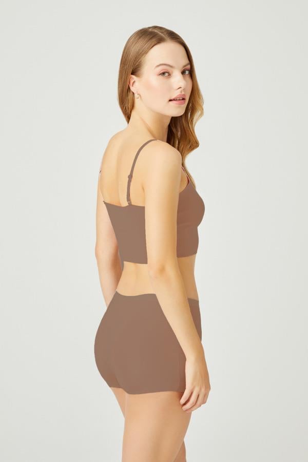 Basic Lazer Kesim Dikişsiz Kadın Boxer Külot 3lü Paket - 2