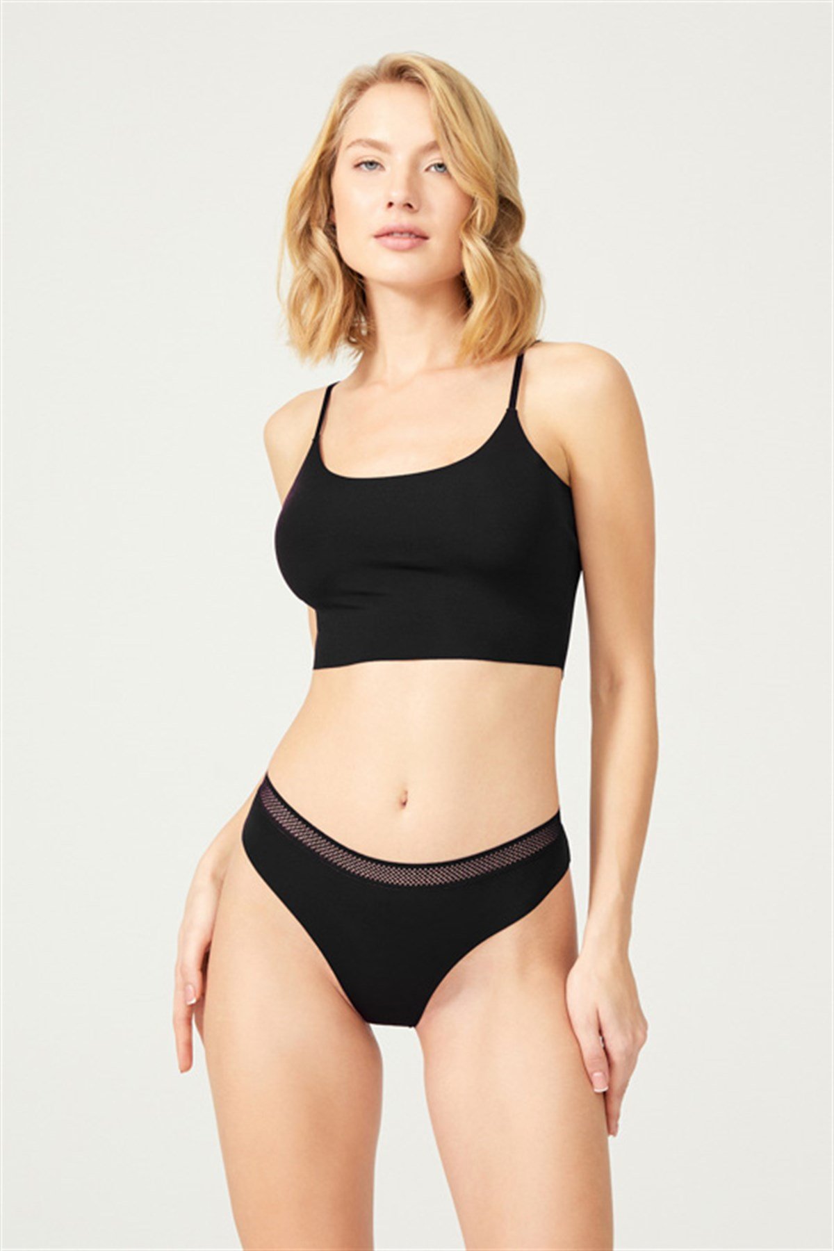 Basic Lazer Kesim File Lastikli Brezilya Külot 3lü Paket - 4