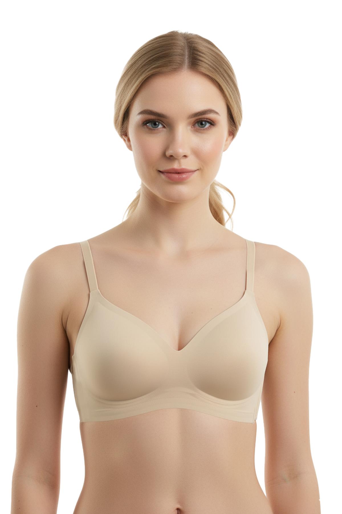 Seamless Bra - Pure | Lazer Kesim Dikişsiz Ayarlanabilir Askılı Balensiz Kadın Sütyen 3lü Paket