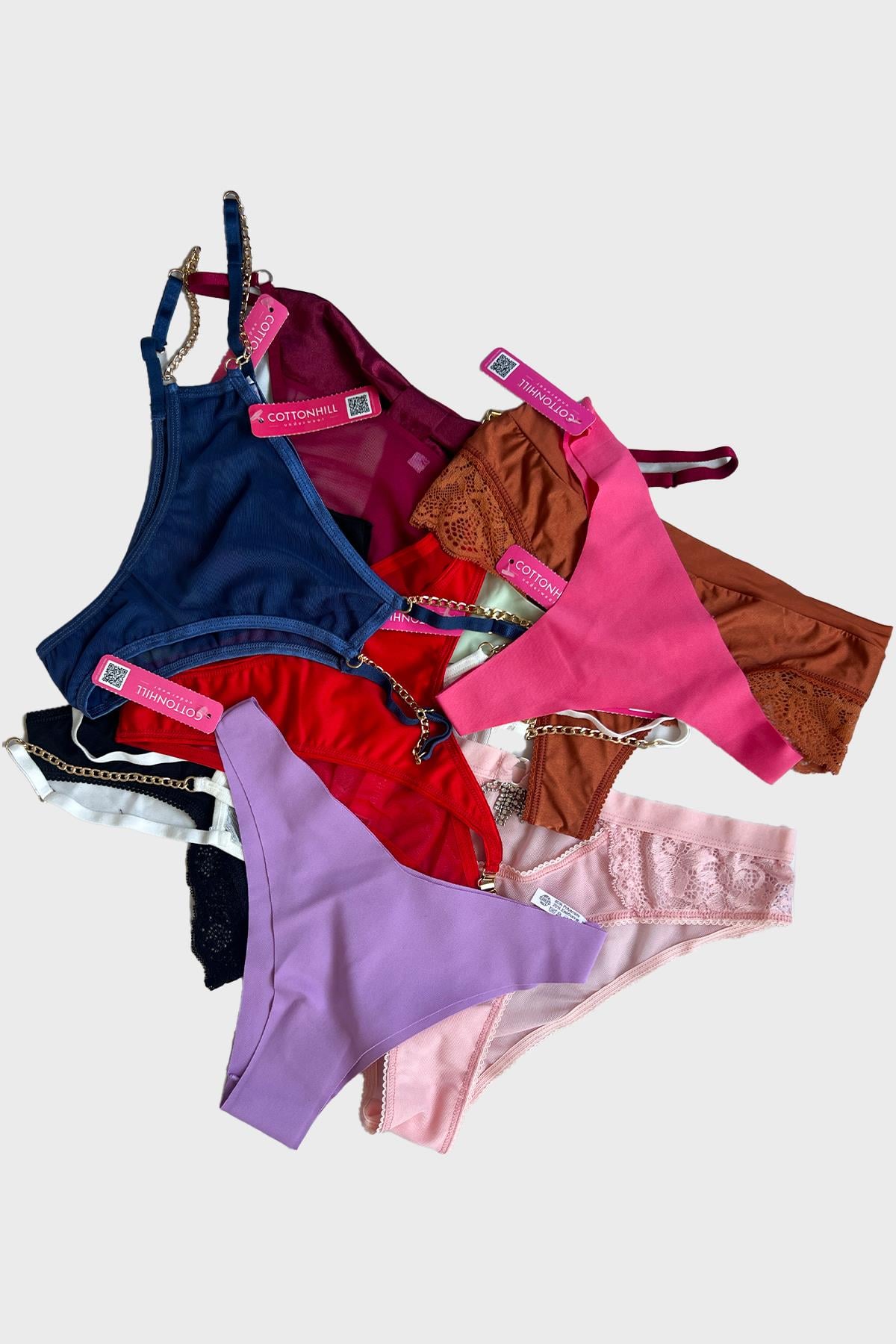 Kadın Bikini Külot Brezilya Külot Tanga Külot Karma Paket 10lu