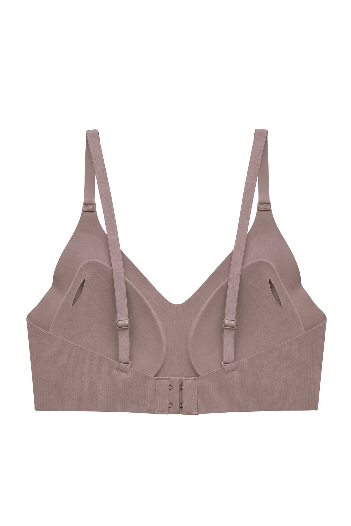 Seamless Bra - Elara | Kahverengi Lazer Kesim Balensiz İnce Fitil Dokulu Dikişsiz Kadın Sütyen