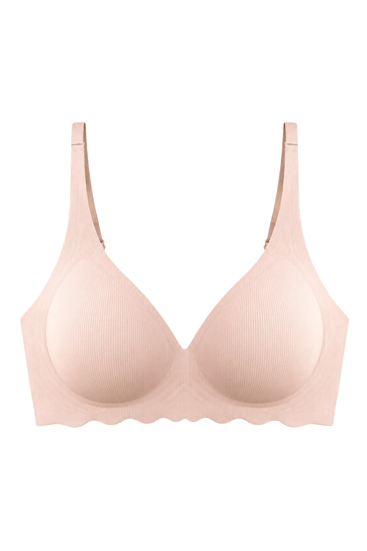 Seamless Bra - Lumera | Ten Lazer Kesim Balensiz Rib Dokulu Dalga Kesim Dikişsiz Kadın Sütyen
