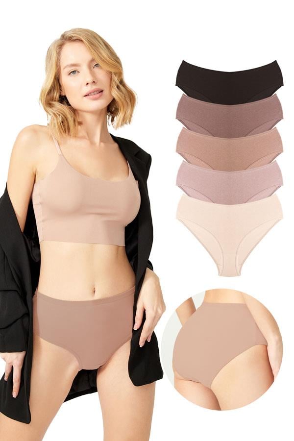 Pamuklu Geniş Kenarlı Bato Külot 5li Paket