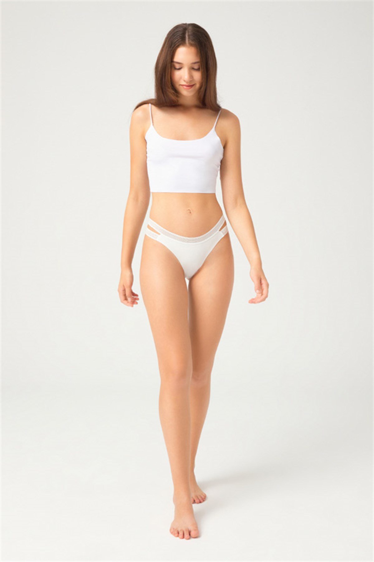 Çift File Lastikli Lazer Kesim Brezilya Külot 7li Paket - 2