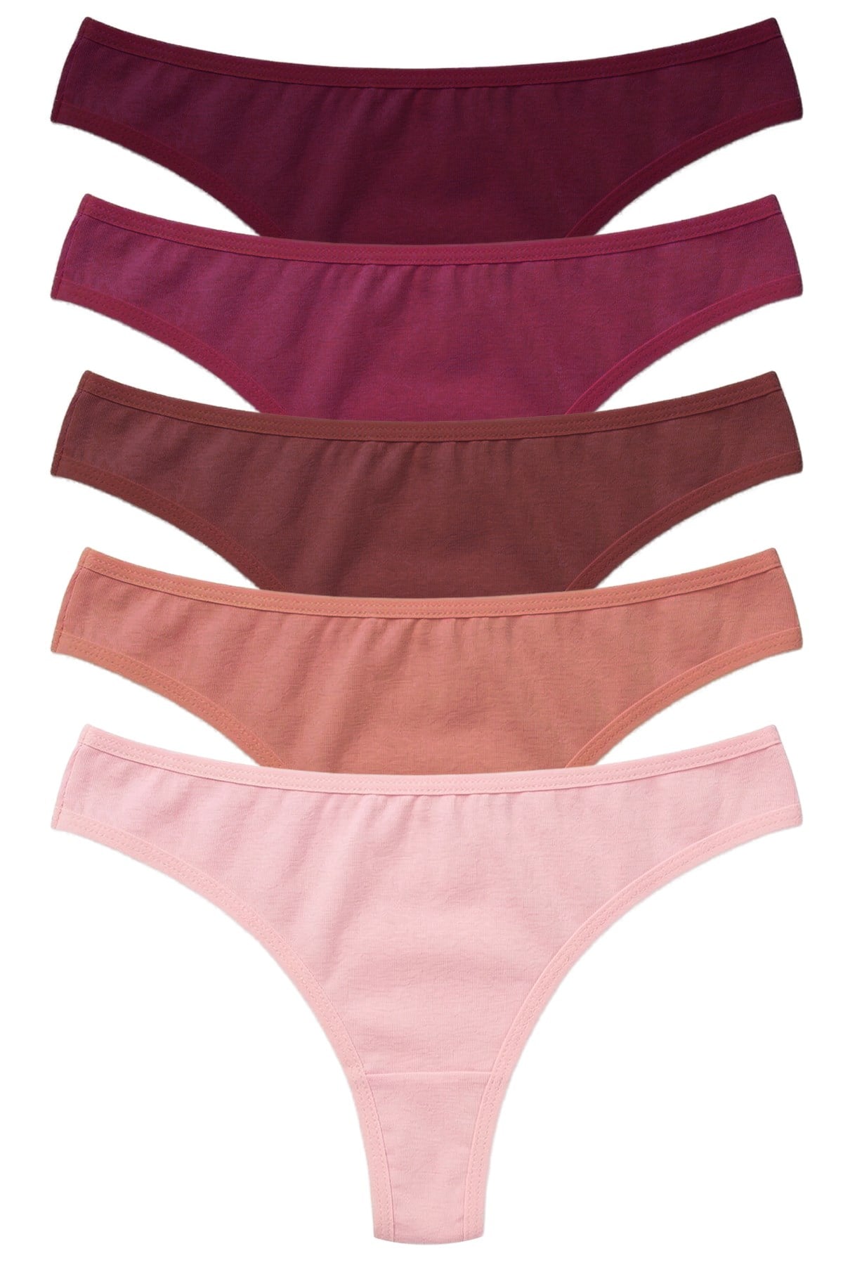 Pamuklu Basic Kadın Tanga Külot 5li Paket-2