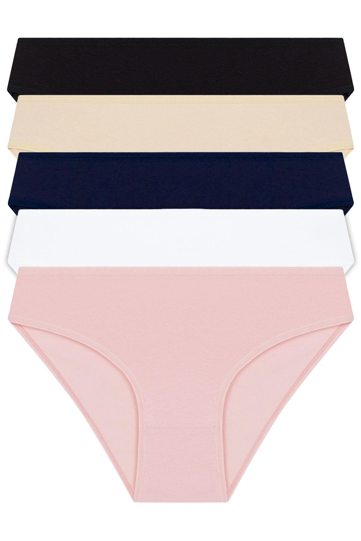 Basic Pamuklu Kadın Bikini Külot 5li Paket