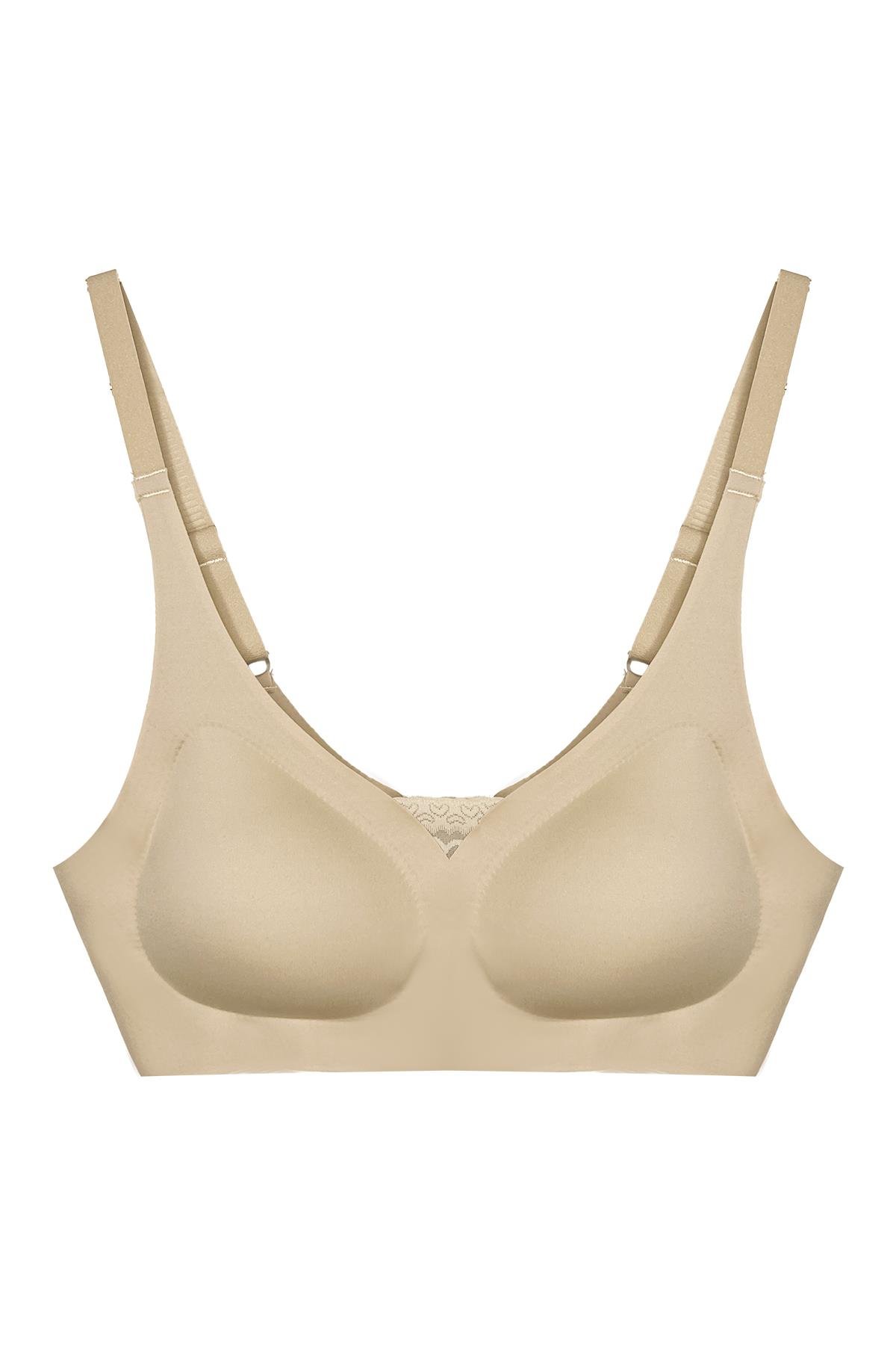 Ten Lazer Kesim Dikişsiz Sütyen Çıkarılabilir Pedli Hayalet Sütyen Dantel Detay Ayarlanabilir Askı