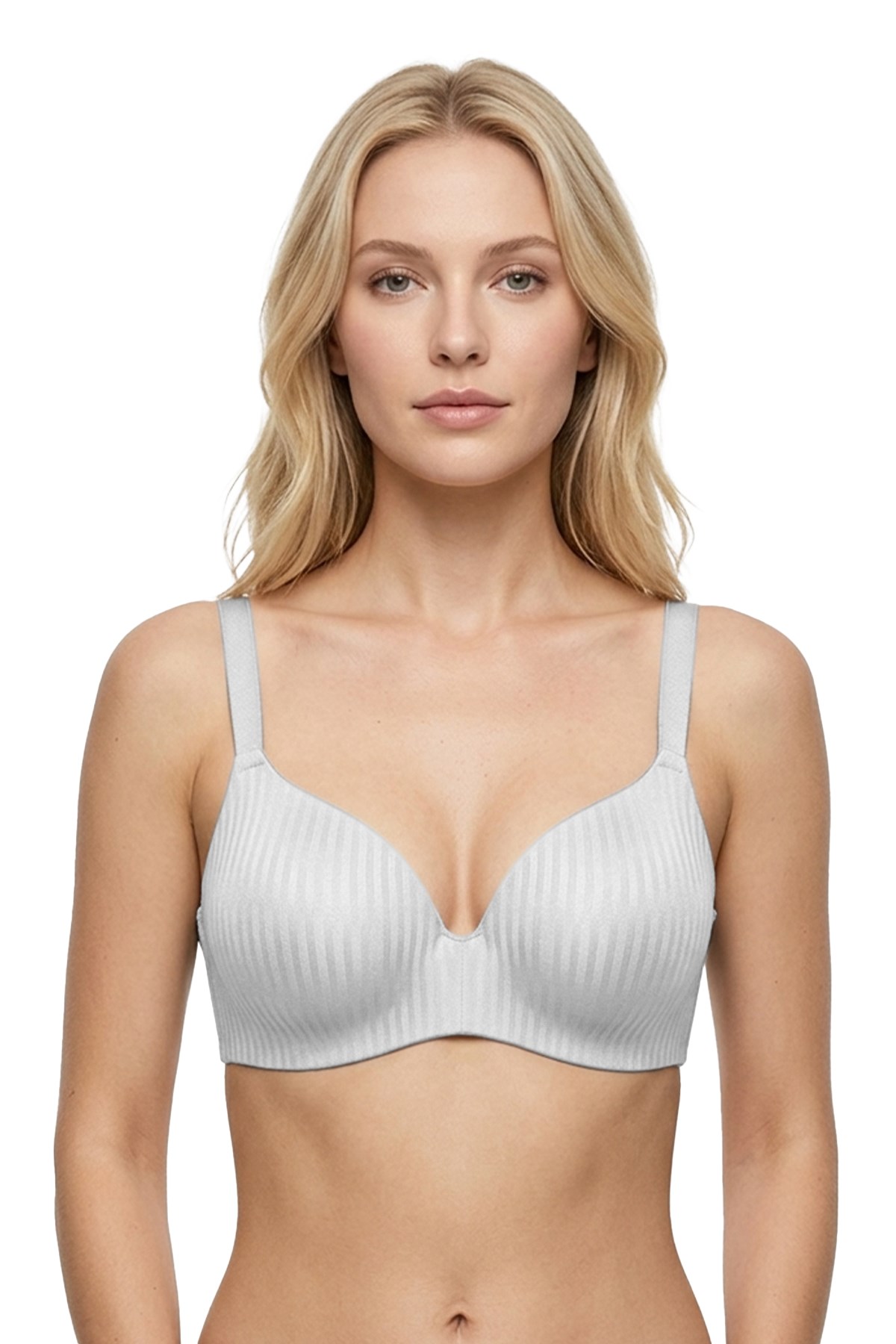 Seamless Bra - Rivelle | Mikro Çizgi Desenli Balensiz Günlük Kadın Sütyen 3lü Paket