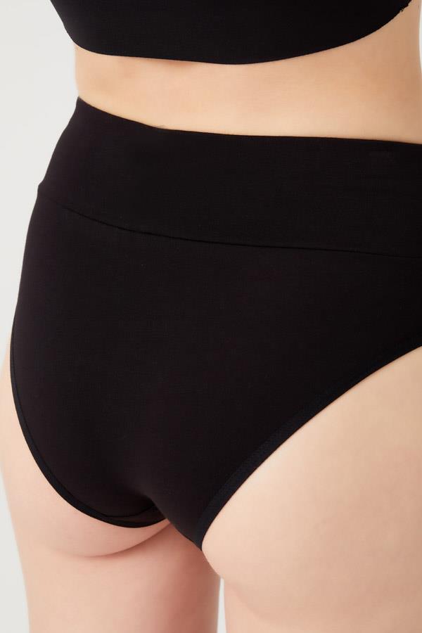 Pamuklu Yüksek Bel Toparlayıcı Kadın Bikini Külot 3lü Paket