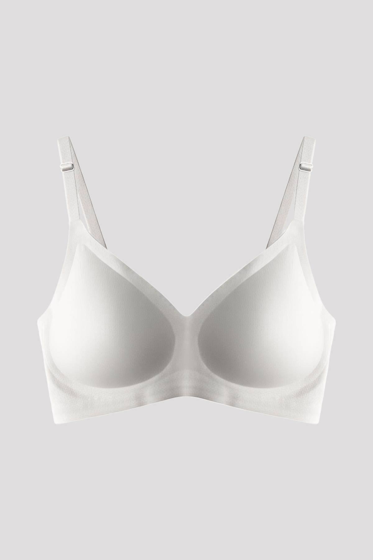 Seamless Bra - Pure | Krem Lazer Kesim Dikişsiz Ayarlanabilir Askılı Balensiz Kadın Sütyen