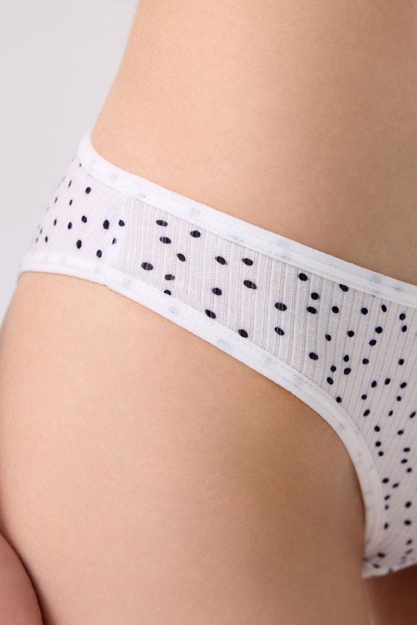 Pamuklu Desenli Kaşkorse Kadın Brezilya Külot 5li Paket