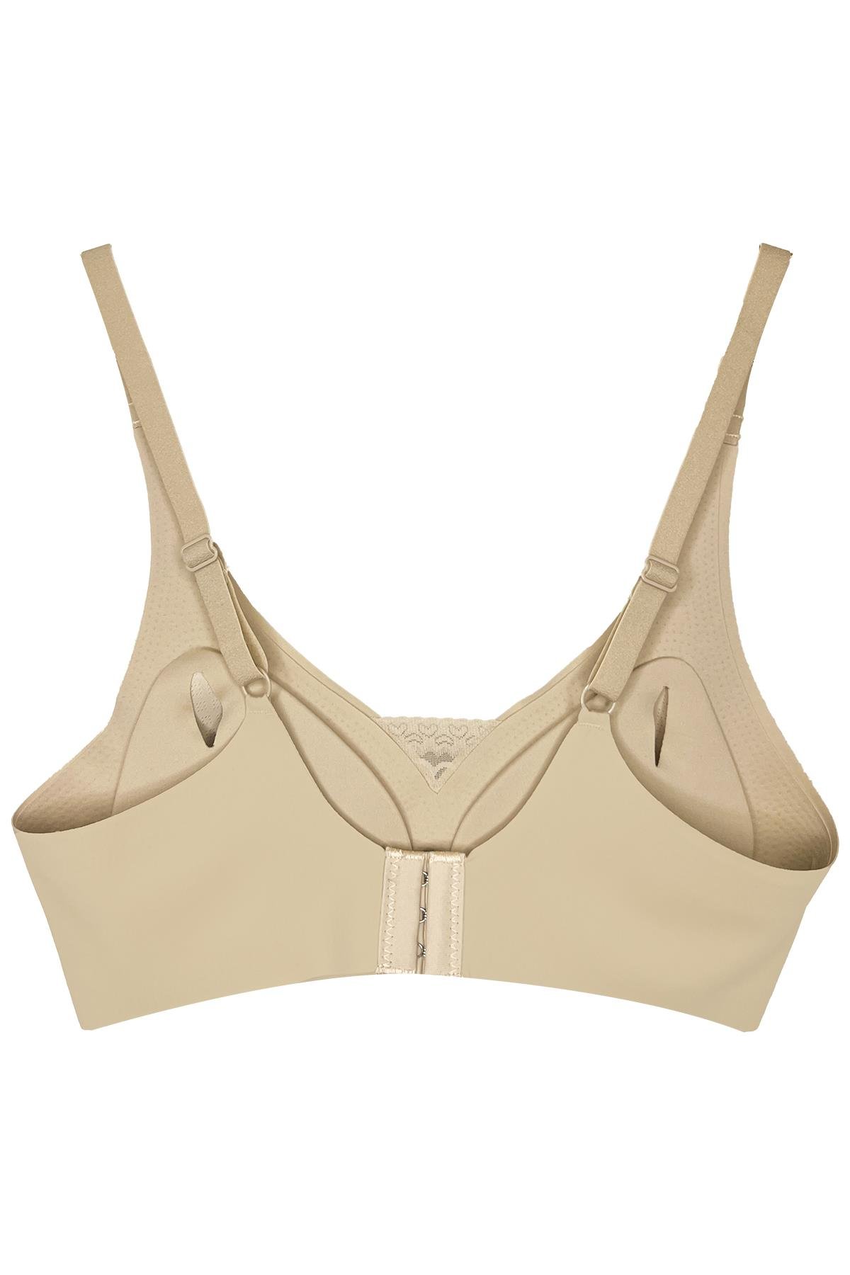 Ten Lazer Kesim Dikişsiz Sütyen Çıkarılabilir Pedli Hayalet Sütyen Dantel Detay Ayarlanabilir Askı