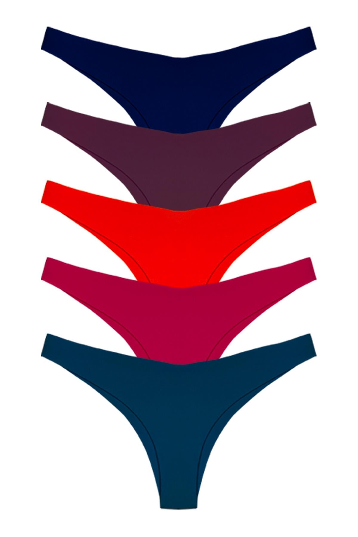 Basic İz Yapmayan Lazer Kesim Brezilya Külot 5li Paket - 2