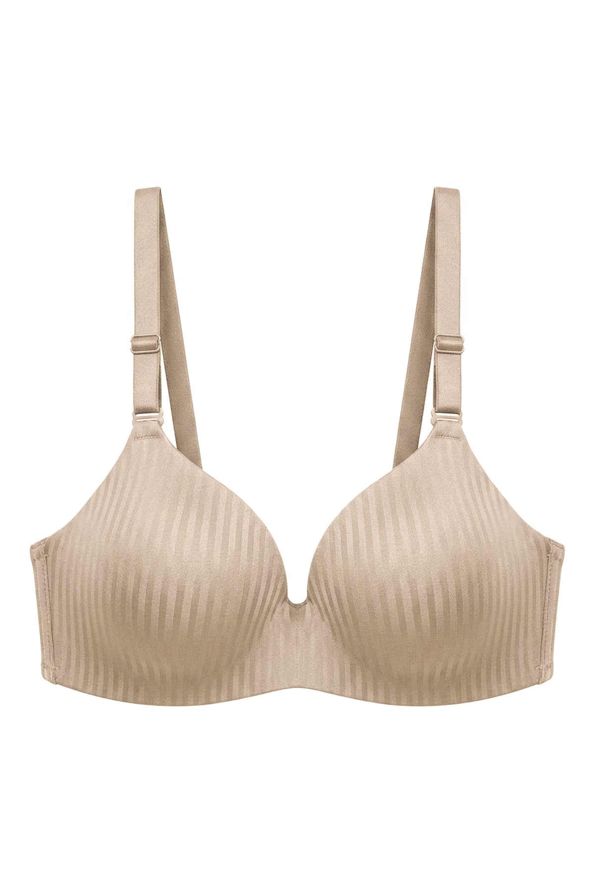 Seamless Bra - Rivelle | Ten Mikro Çizgi Desenli Balensiz Günlük Kadın Sütyen
