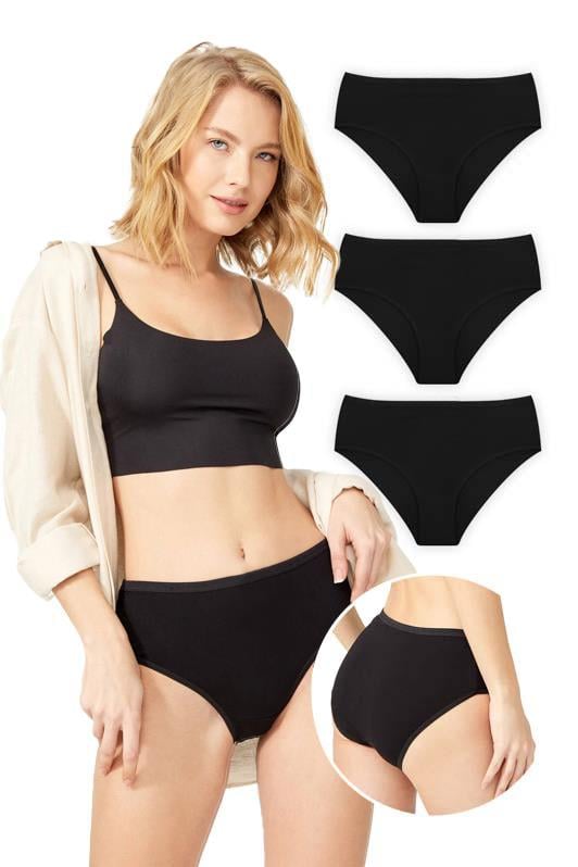 Basic Klasik Pamuklu Geniş Kenarlı Bato Külot 3lü Paket - 2