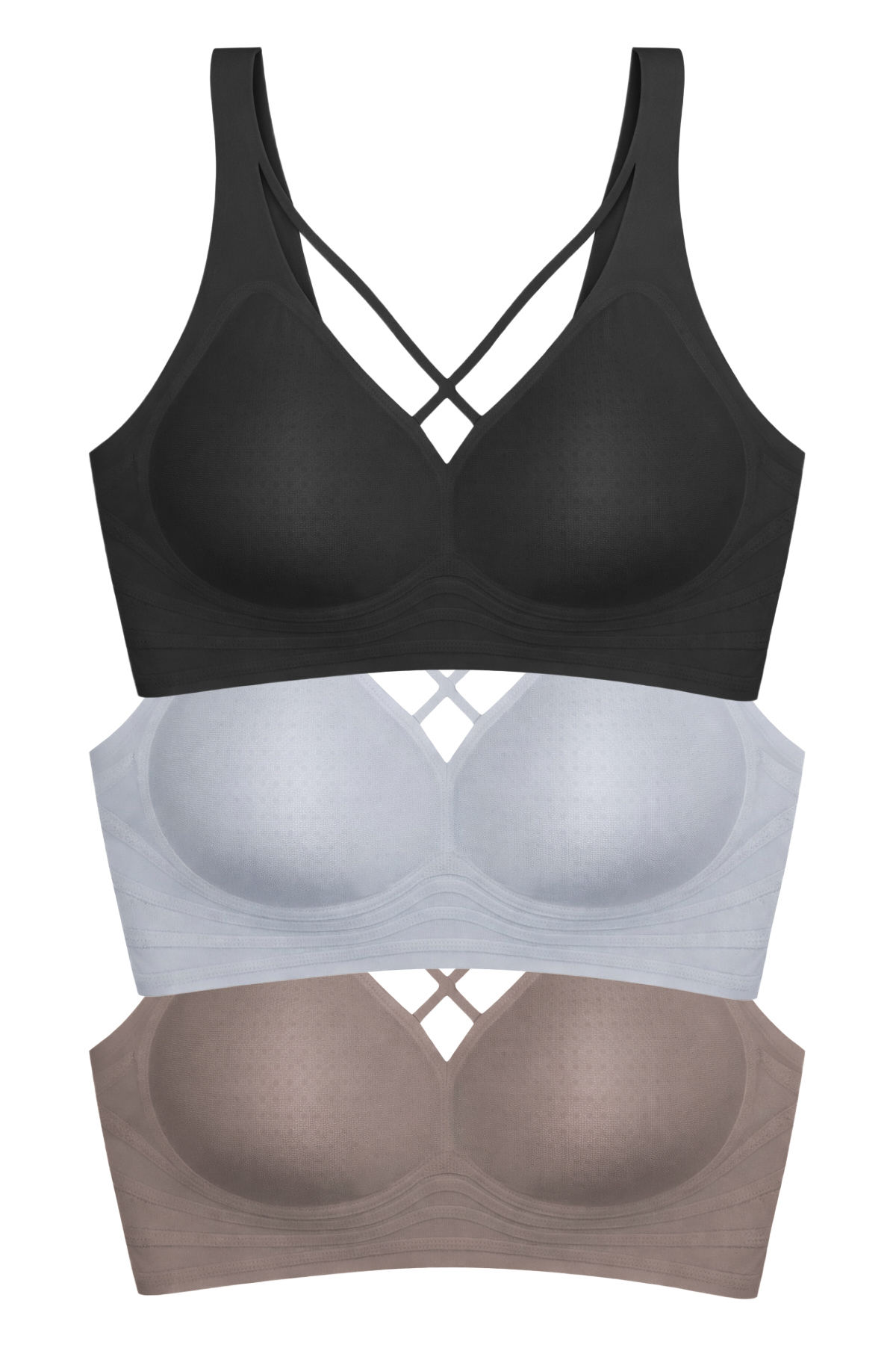 Seamless Bra - Zero Feel | Lazer Kesim Dikişsiz Ultra Hafif Balensiz Kadın Sütyen 3lü Paket-2