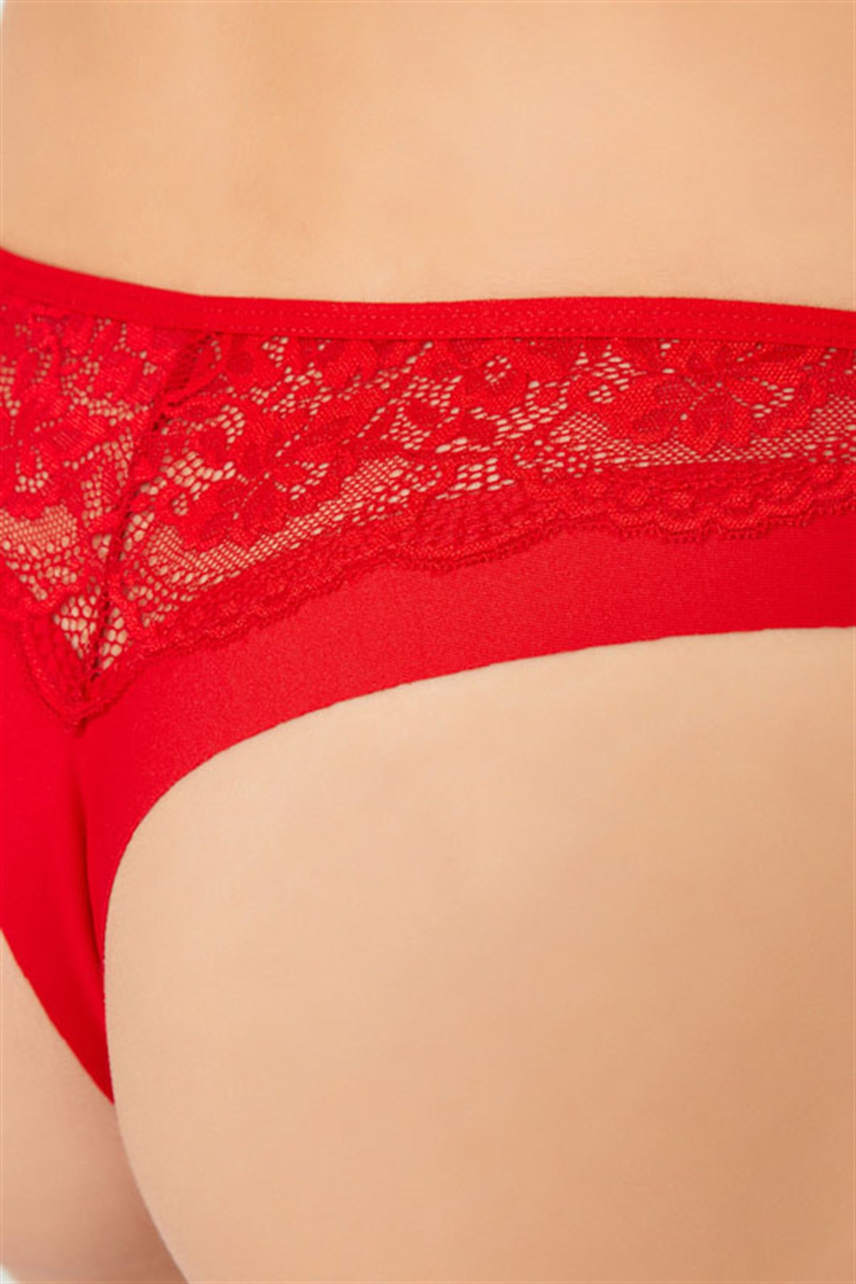 Lazer Kesim Dantel Detaylı Kadın Brezilya 7li Paket Külot