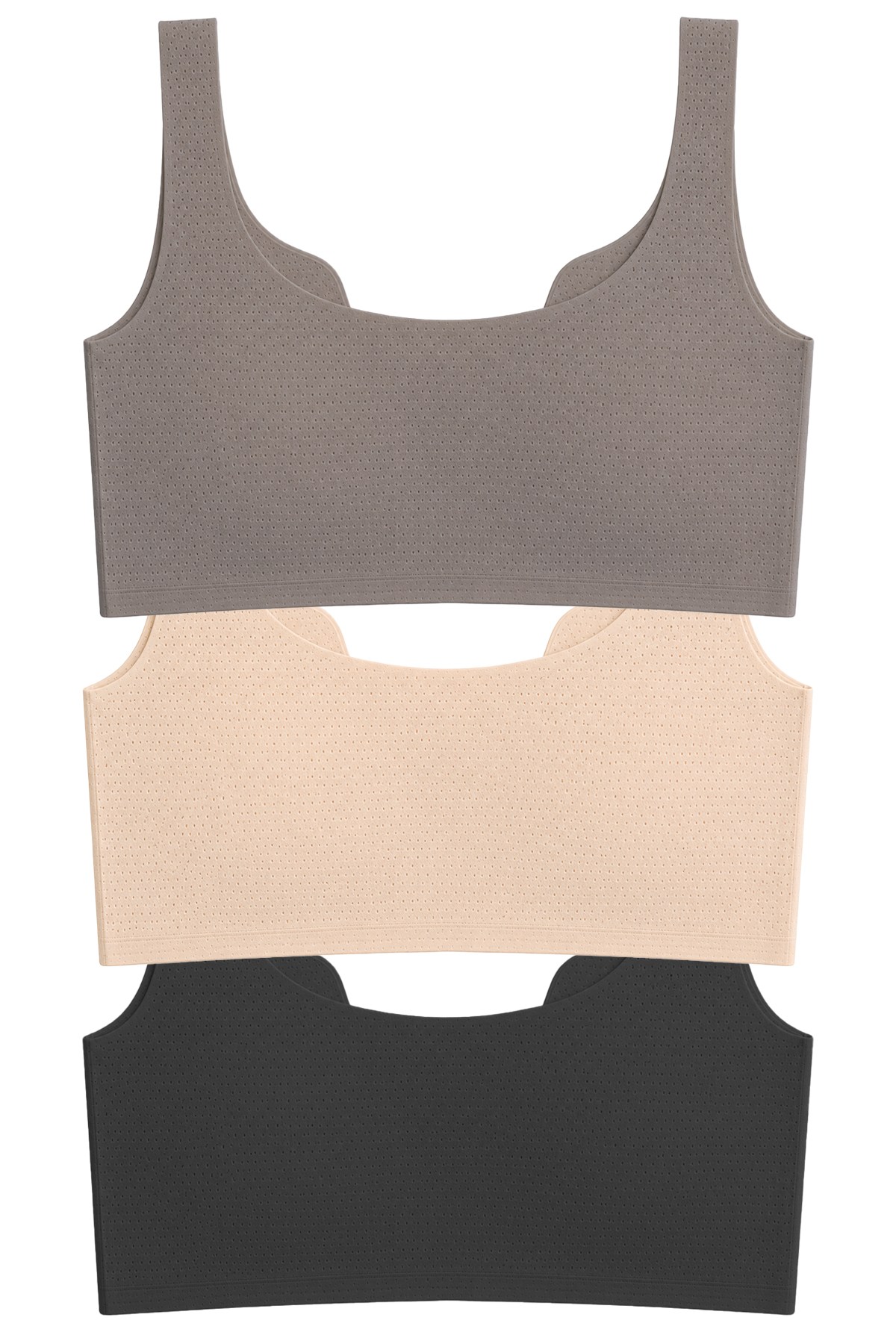 Seamless Bra - Virela | Lazer Kesim Önden Düğmeli Toparlayıcı Büyük Beden Kadın Sütyen 3lü Paket-2