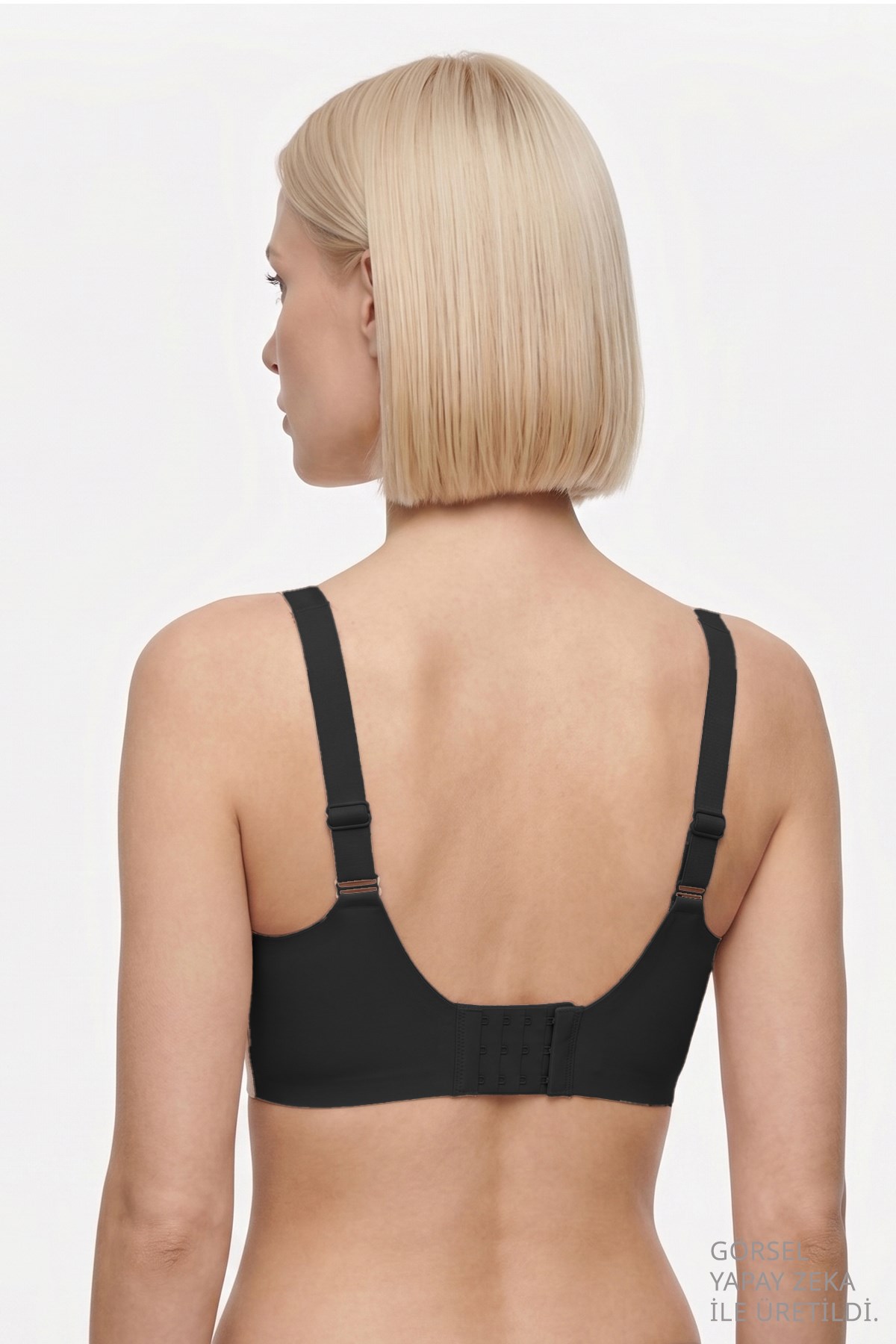 Seamless Bra - Smooth | Siyah Lazer Kesim Balensiz Ayarlanabilir Askılı Dikişsiz Kadın Sütyen