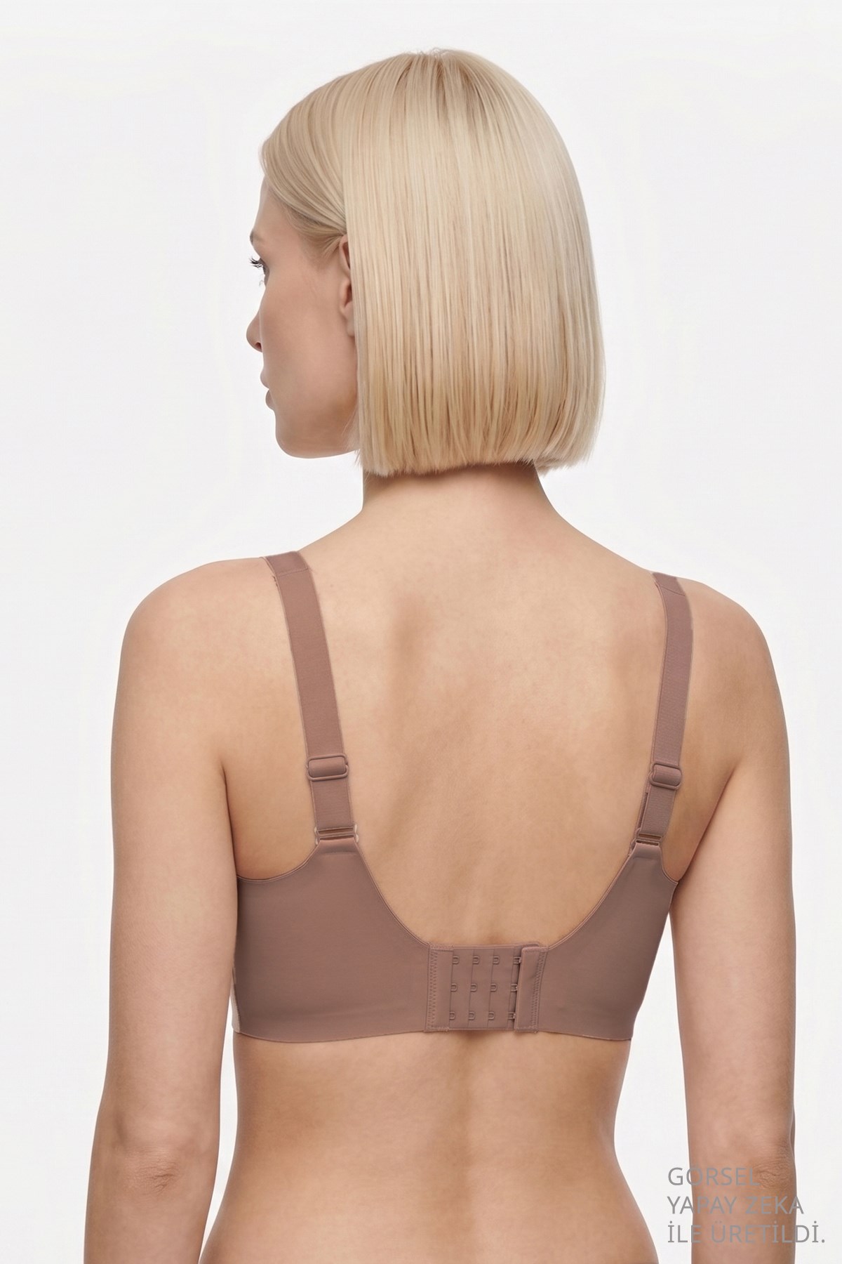 Seamless Bra - Smooth | Kahverengi Lazer Kesim Balensiz Ayarlanabilir Askılı Dikişsiz Kadın Sütyen