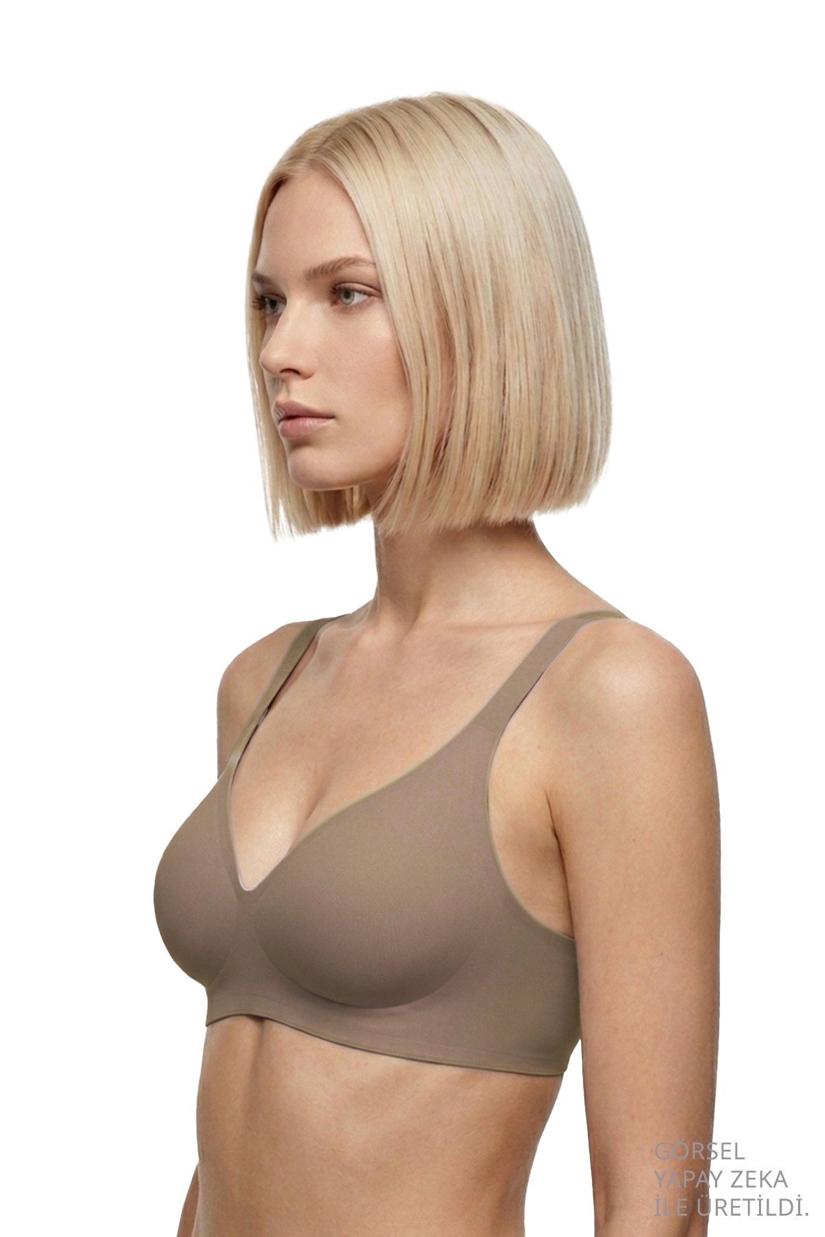 Seamless Bra - Avelis | Kahverengi Lazer Kesim Dikişsiz Balensiz İz Bırakmayan Kadın Sütyen