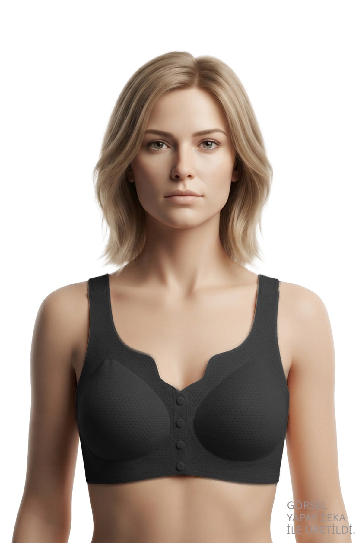 Seamless Bra - Virela | Lazer Kesim Önden Düğmeli Toparlayıcı Büyük Beden Kadın Sütyen 3lü Paket-2