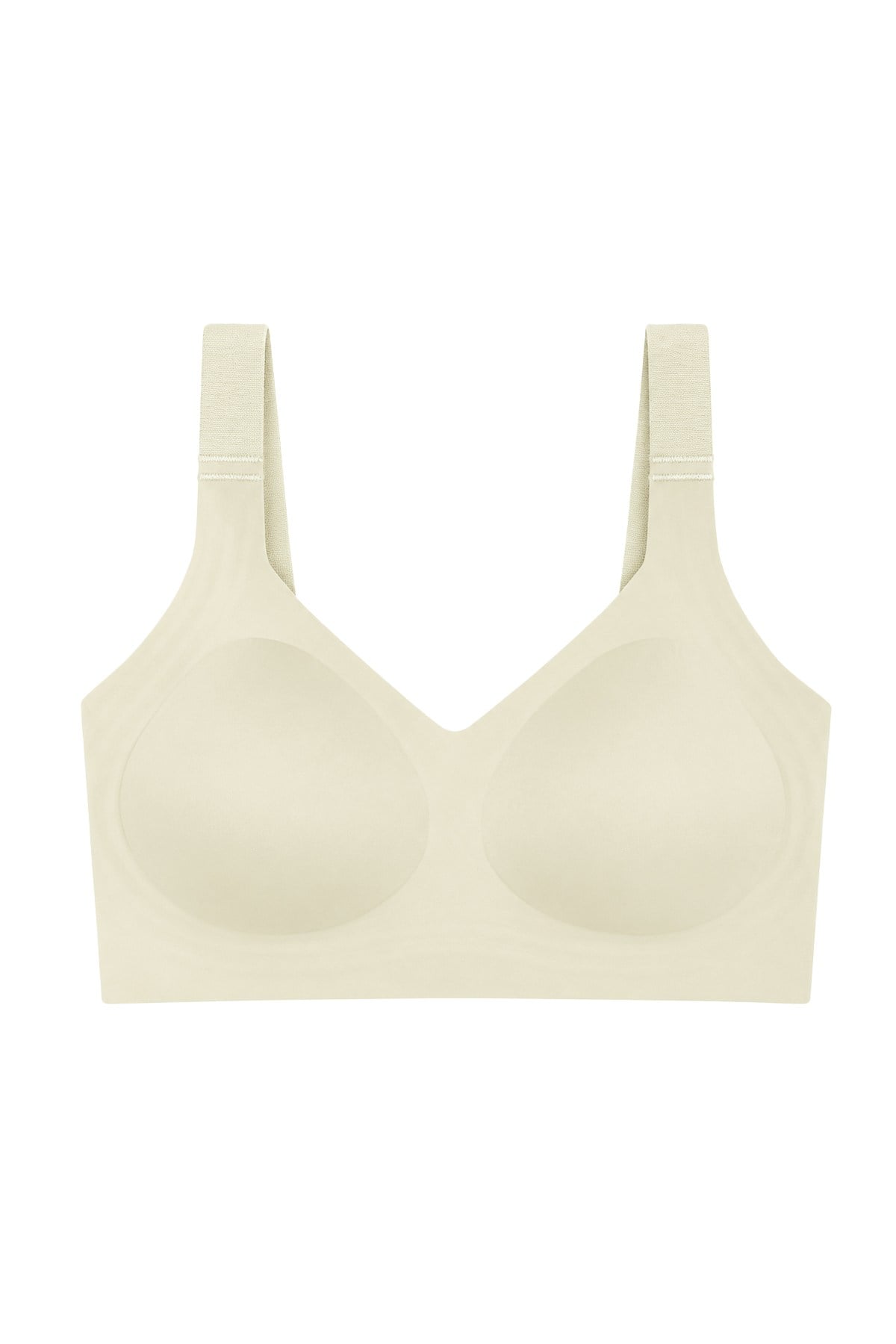 Seamless Bra - Velisse | Krem Lazer Kesim Balensiz Toparlayıcı Minimizer Kadın Sütyen