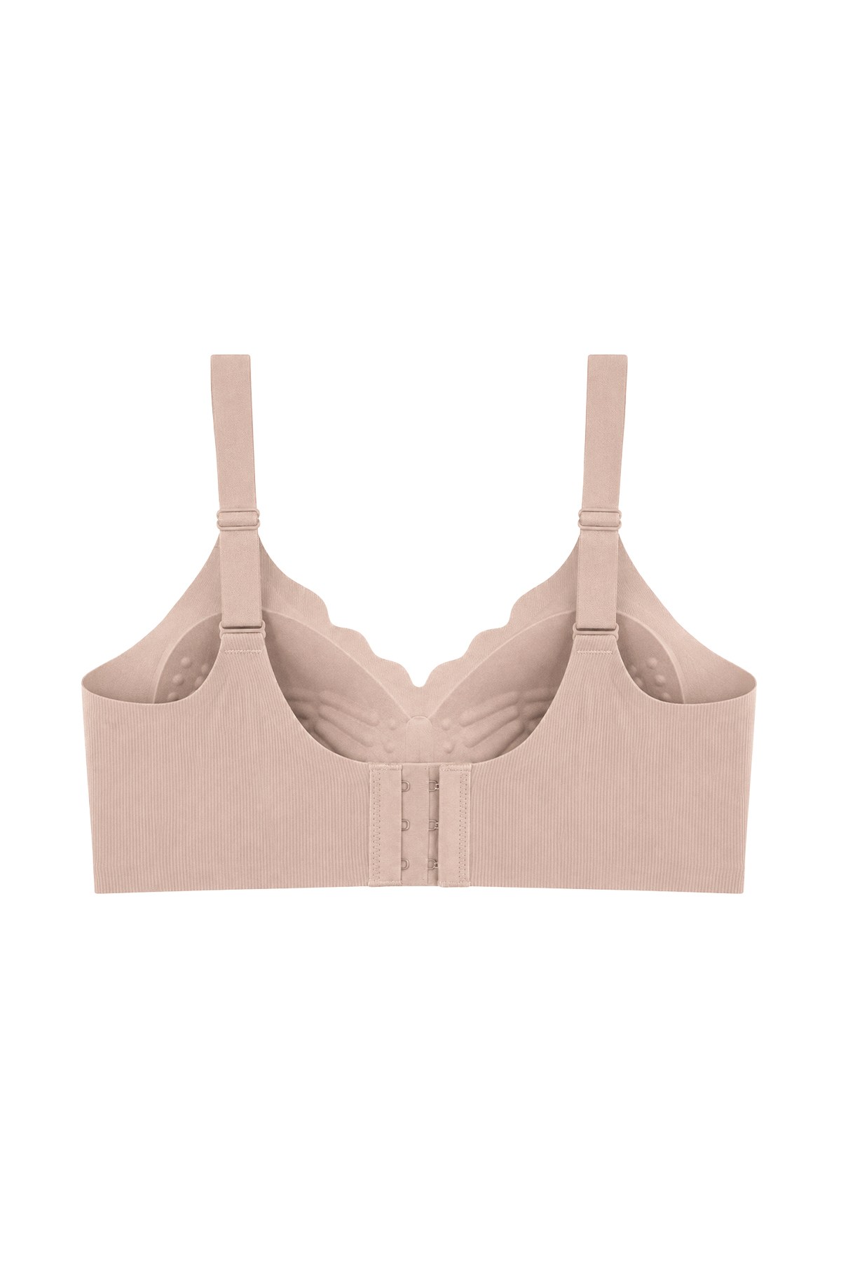 Seamless Bra - Mirena | Kahverengi Lazer Kesim Rib Dokulu Toparlayıcı Balensiz Kadın Sütyen