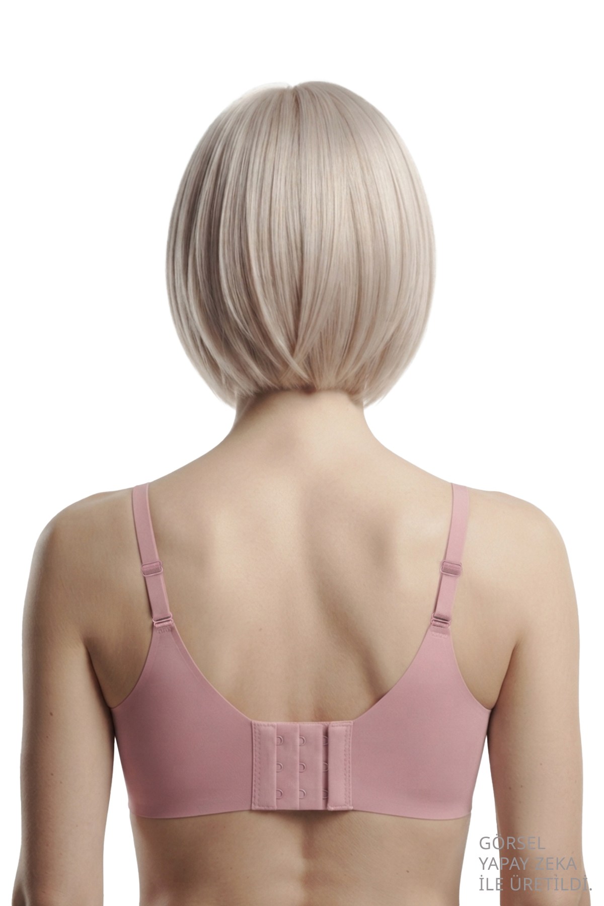 Seamless Bra - Eloria | Pudra Lazer Kesim Dikişsiz Balensiz İz Bırakmayan Tül Detaylı Kadın Sütyen