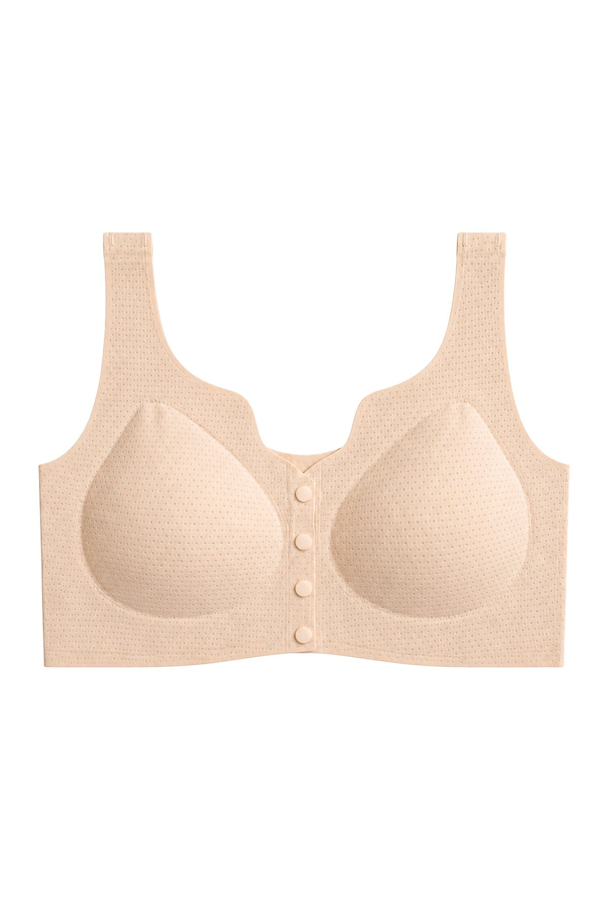 Seamless Bra - Virela | Ten Lazer Kesim Önden Düğmeli Toparlayıcı Büyük Beden Kadın Sütyen