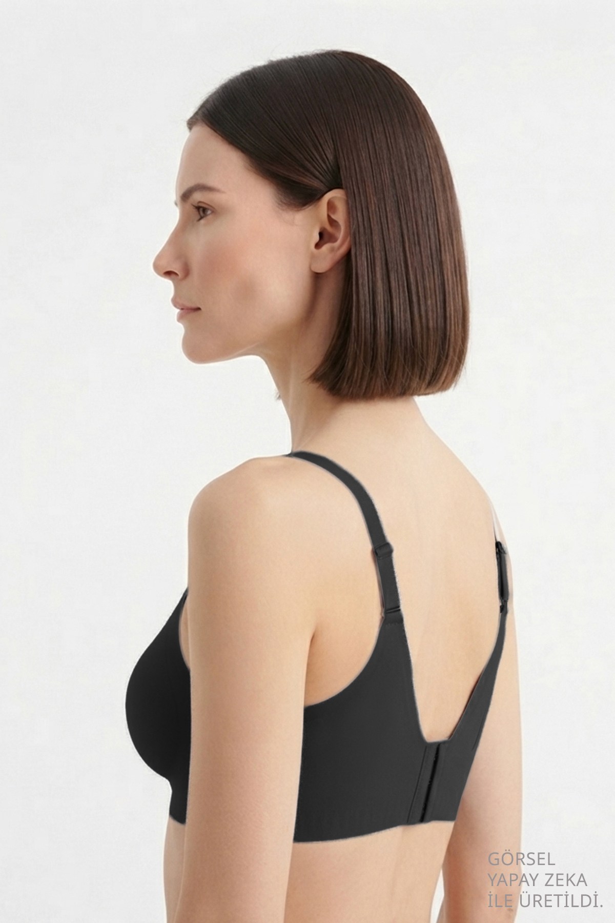 Seamless Bra - Solena | Siyah Lazer Kesim Dikişsiz Balensiz Toparlayıcı Kadın Sütyen