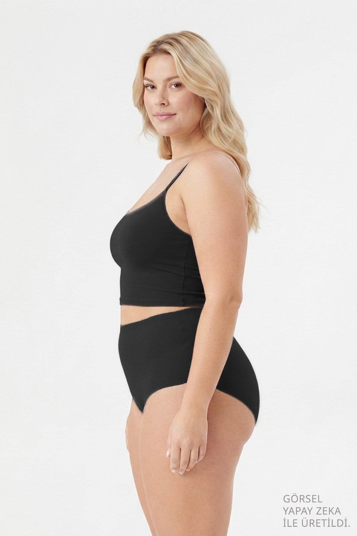 Yüksek Bel Basic Lazer Kesim Büyük Beden Kadın Bikini Külot 6lı Paket-2