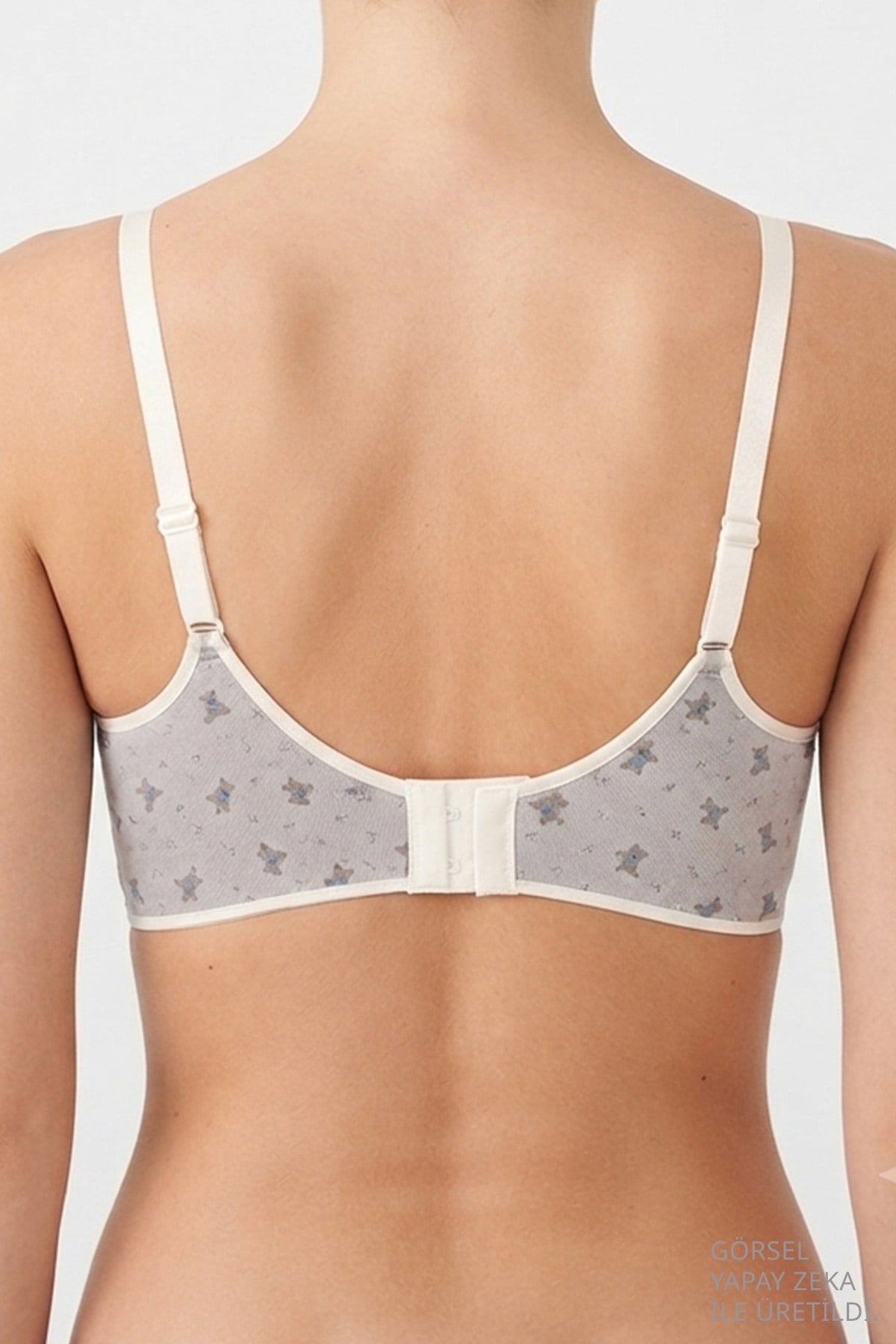 Seamless Bra - Mireva | Lazer Kesim Rib Dokulu Ayıcık Desenli Balensiz Kadın Sütyen 3lü Paket