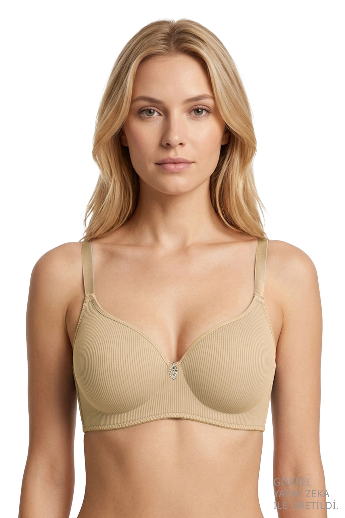Seamless Bra - Renoa | Ten Rib Dokulu Balensiz Doğal Form Straplez Kadın Sütyen
