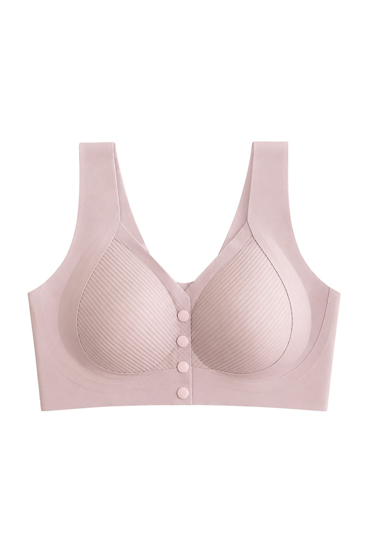 Seamless Bra - Neriva | Pudra Lazer Kesim Önden Düğmeli Minimizer Kadın Sütyen