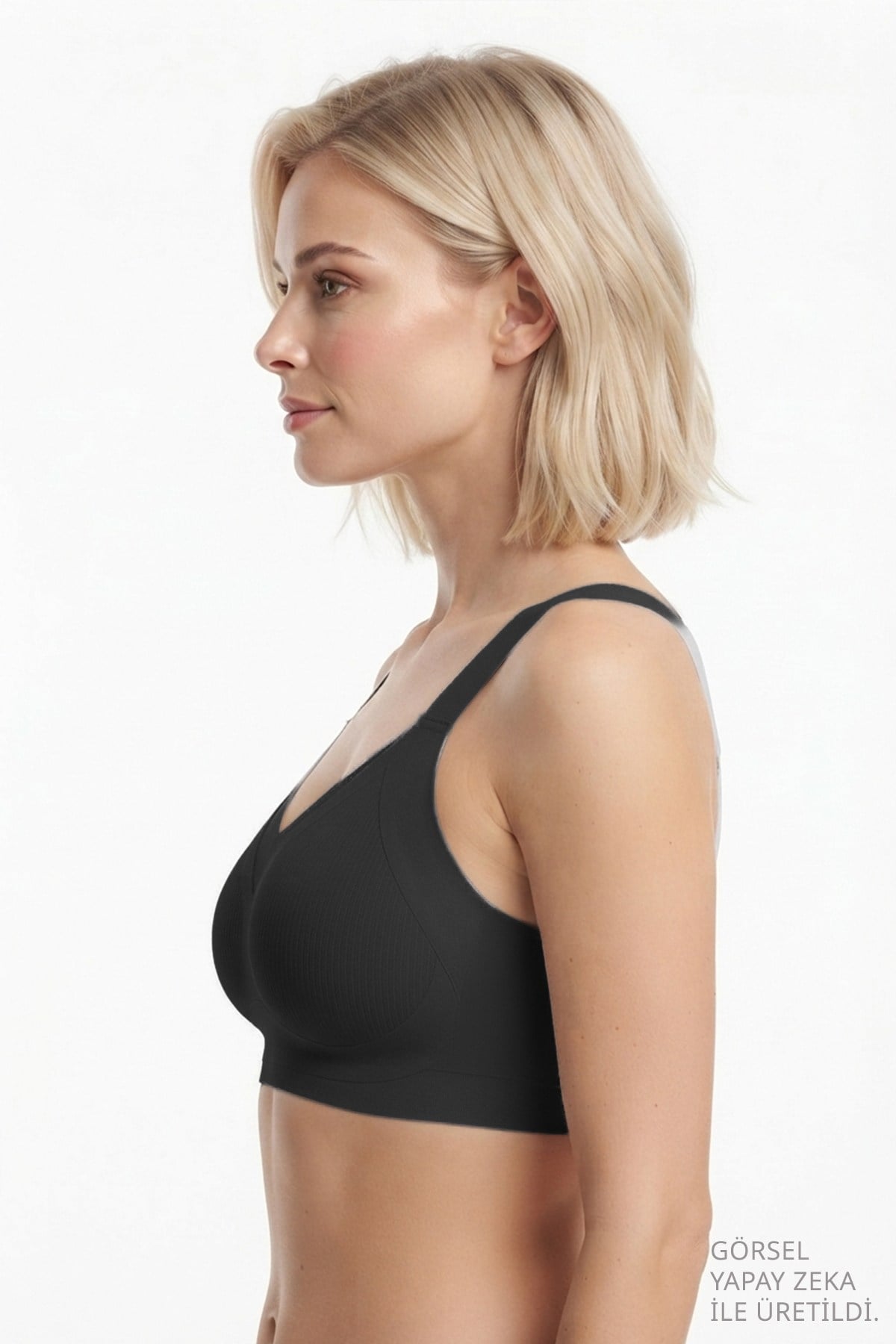 Seamless Bra - Elvora | Lazer Kesim Rib Dokulu Tül Detaylı Balensiz Kadın Sütyen 3lü Paket-2