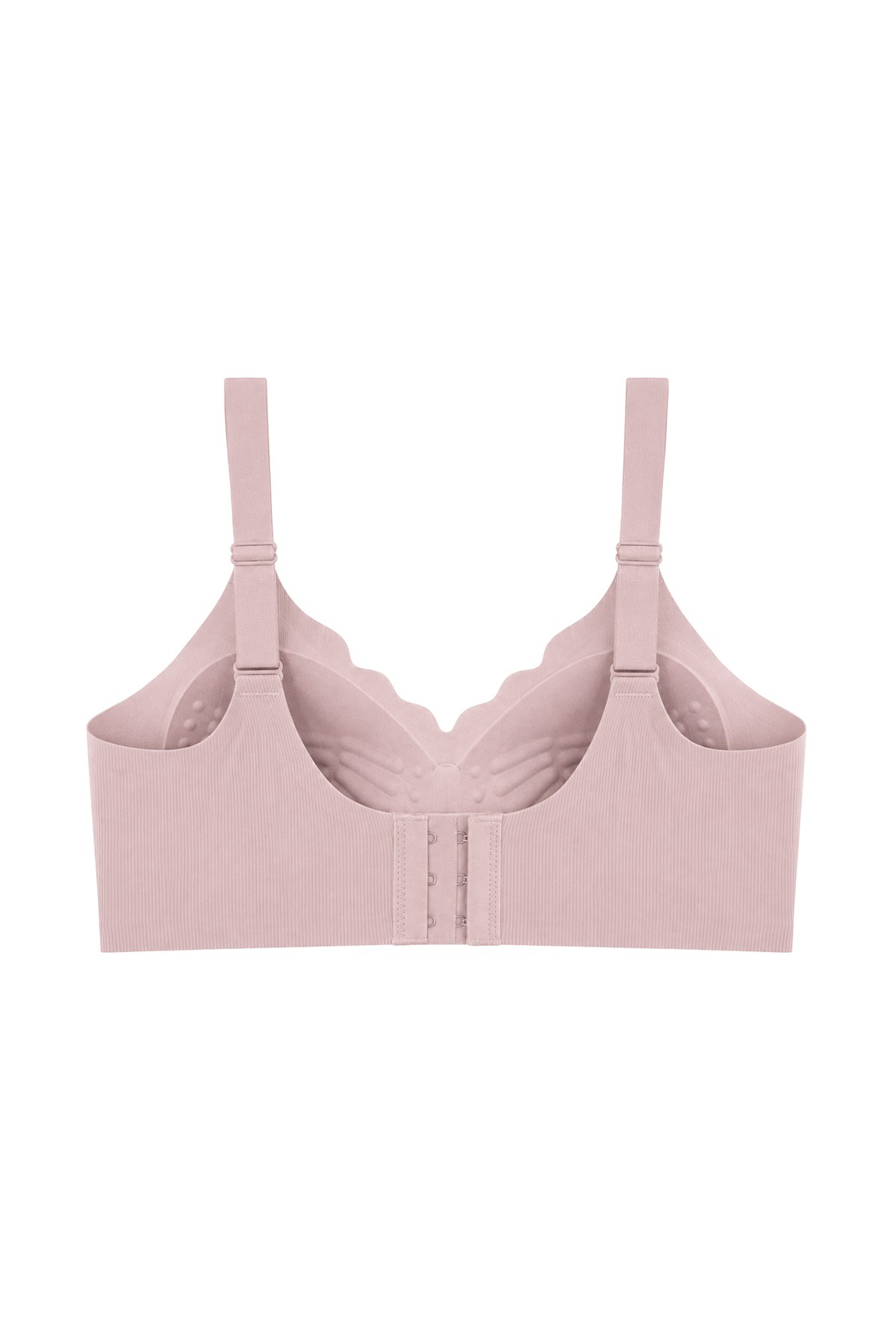 Seamless Bra - Mirena | Pudra Lazer Kesim Rib Dokulu Toparlayıcı Balensiz Kadın Sütyen