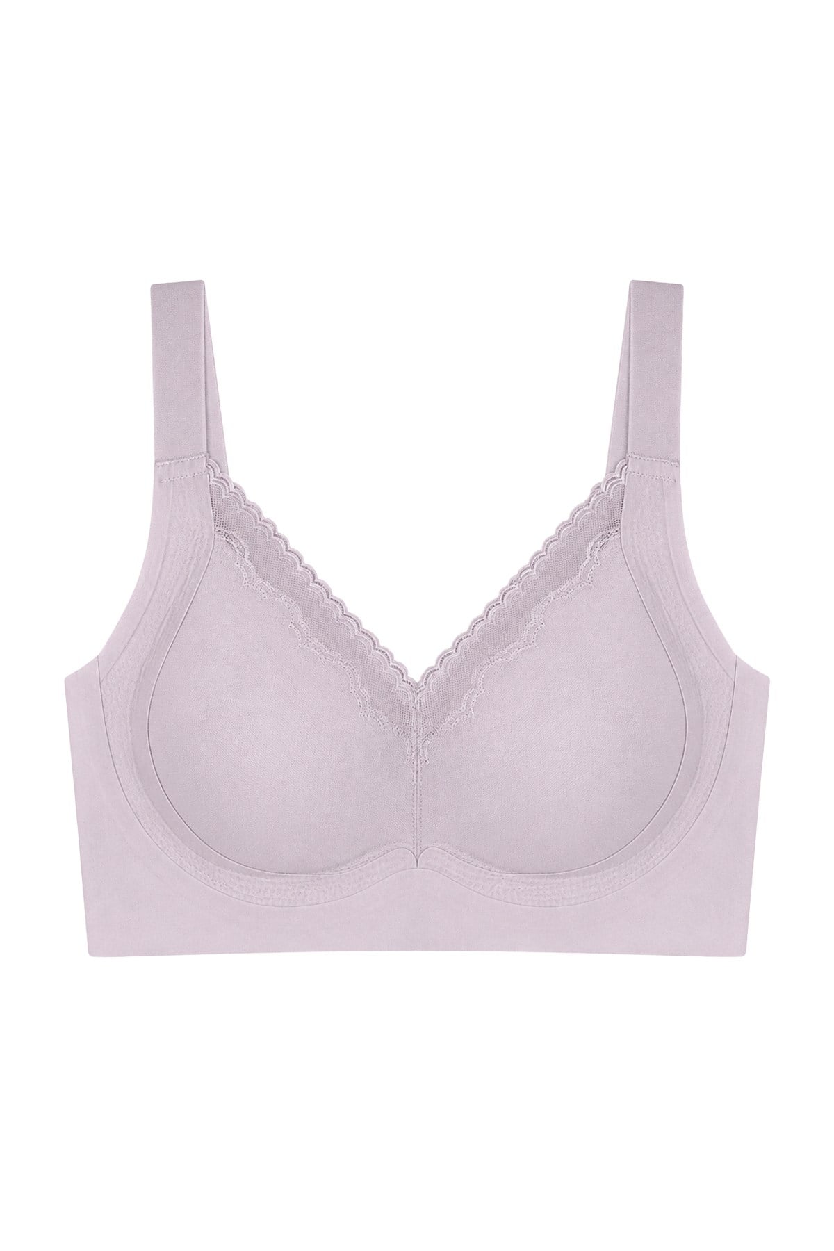 Seamless Bra - Seravia | Lila Lazer Kesim Dantelli Minimizer Kadın Sütyen