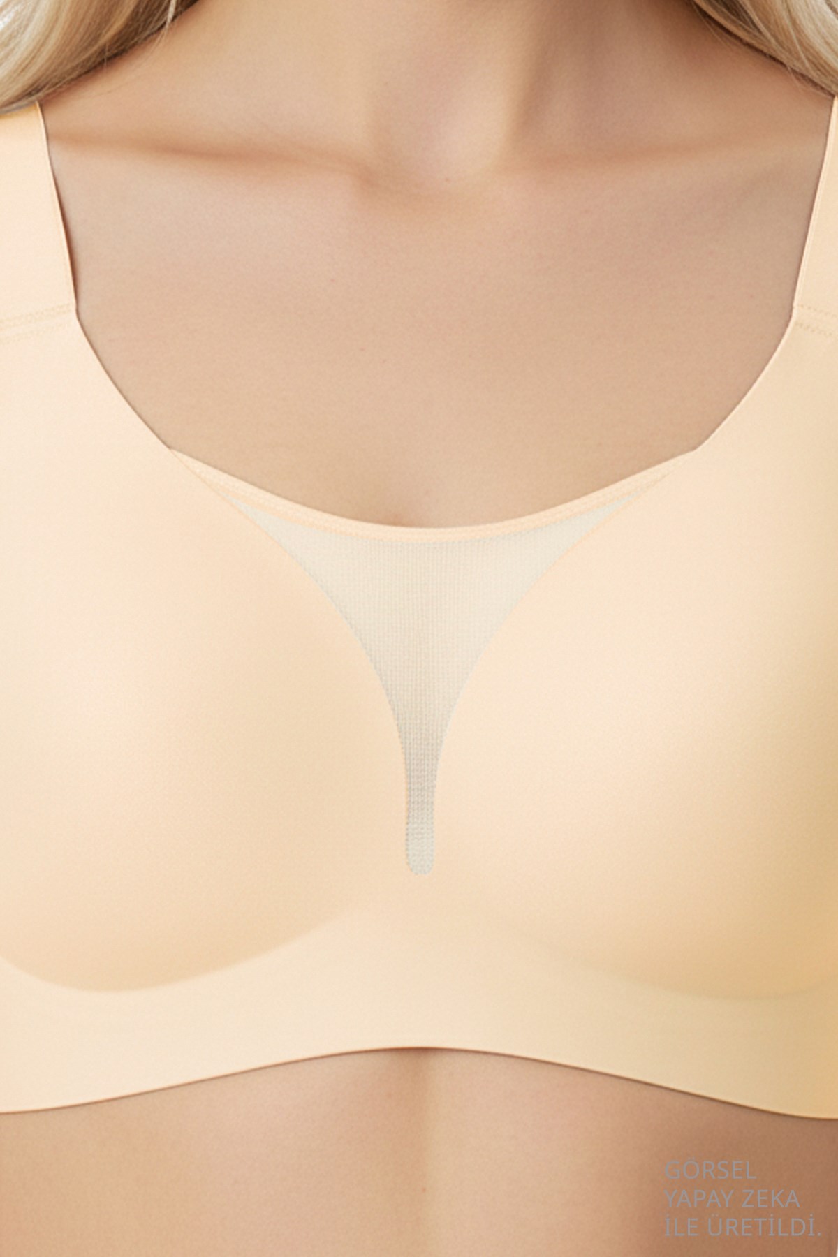 Seamless Bra - Forme | Ten Lazer Kesim Dikişsiz Toparlayıcı Büyük Tüllü Beden Kadın Sütyen