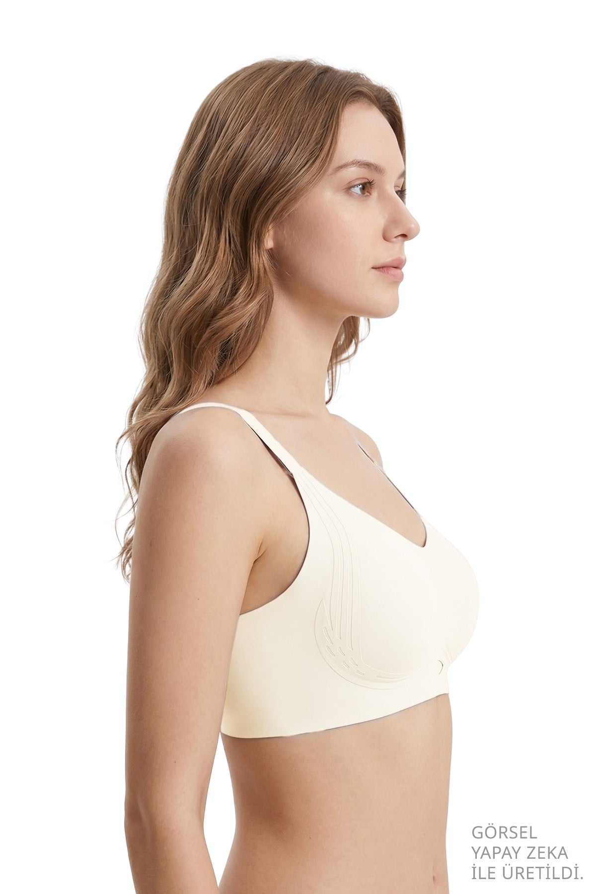 Seamless Bra - Elaris |Lazer Kesim Balensiz Dekolteli Şerit Detay Dikişsiz Kadın Sütyen 3lü Paket-2