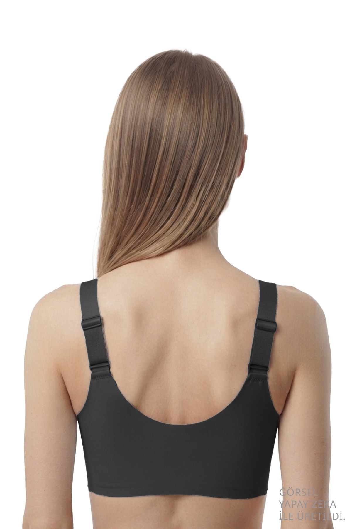 Seamless Bra - Larevia | Siyah Lazer Kesim Önden Düğmeli Tül Detaylı Kadın Sütyen