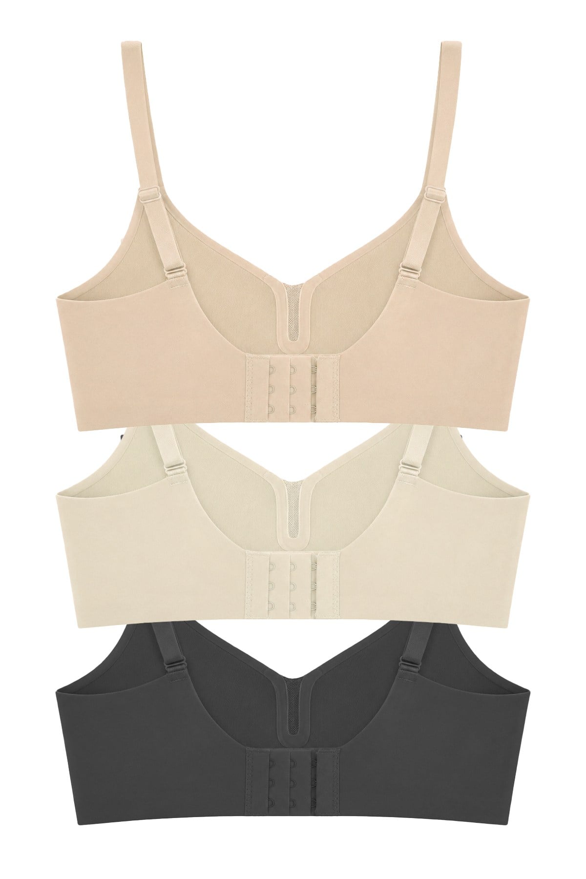 Seamless Bra - Eloria | Lazer Kesim Dikişsiz Balensiz İz Bırakmayan Tül Detaylı Sütyen 3lü Paket
