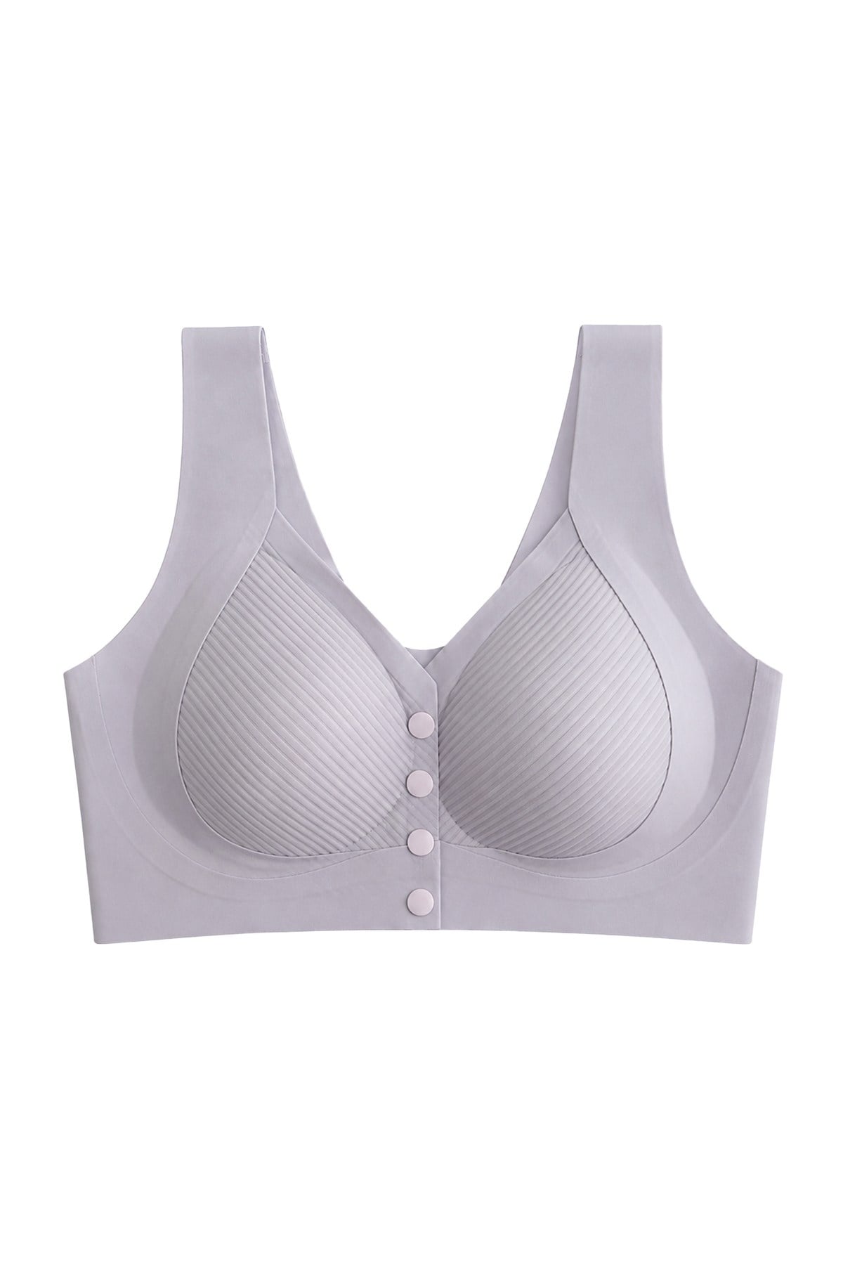 Seamless Bra - Neriva | Lila Lazer Kesim Önden Düğmeli Minimizer Kadın Sütyen